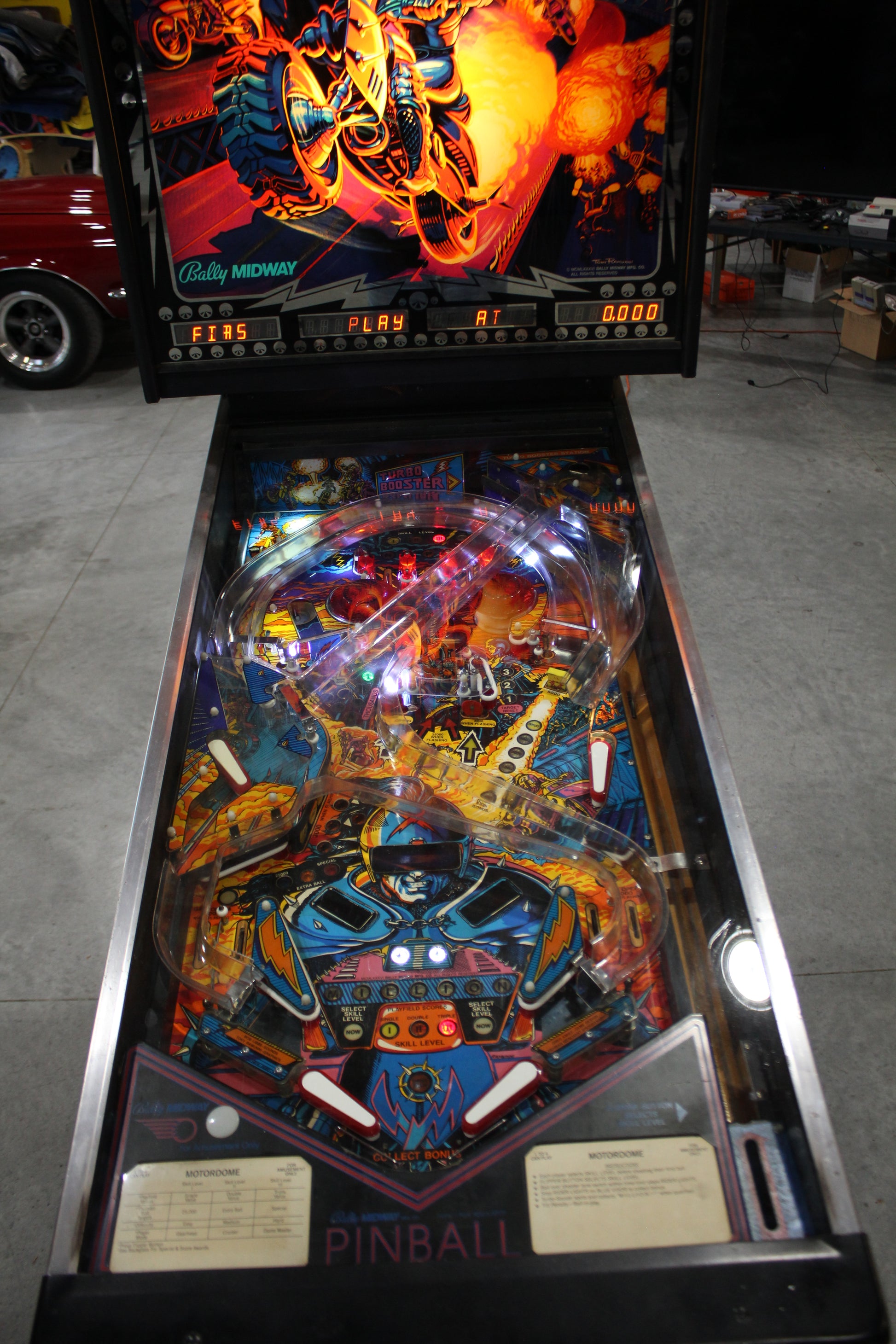 MOTORDOME - 1986 Bally Pinball Machine - WORKS 100% - Very Nice Example