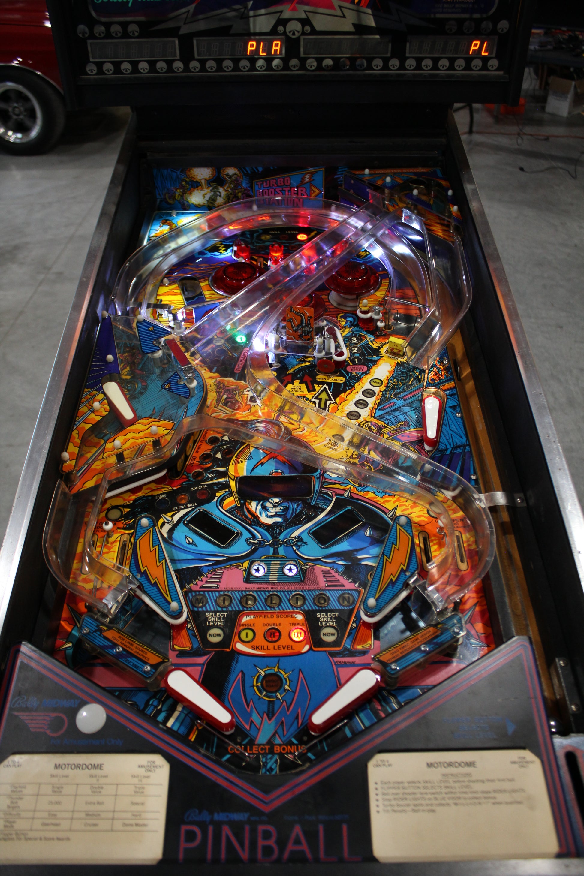 MOTORDOME - 1986 Bally Pinball Machine - WORKS 100% - Very Nice Example