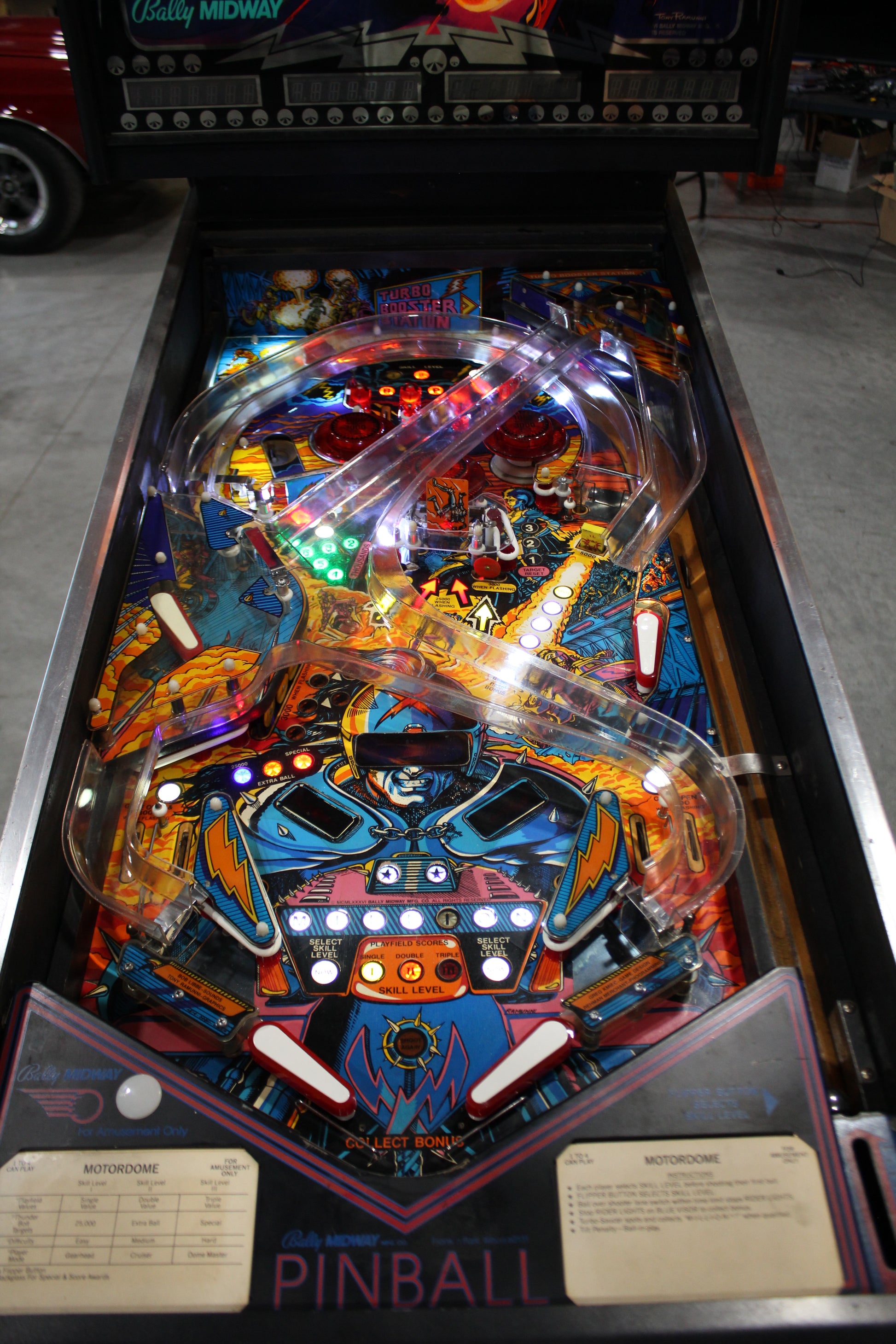 MOTORDOME - 1986 Bally Pinball Machine - WORKS 100% - Very Nice Example
