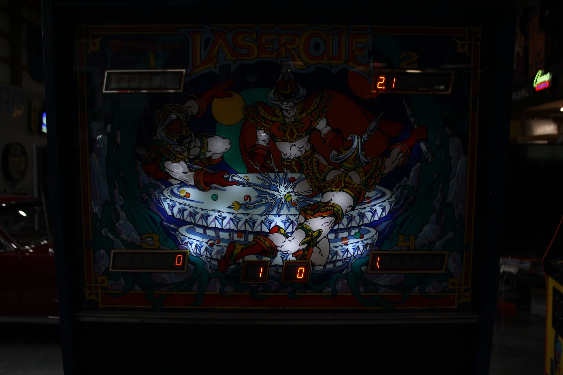 LASER CUE - 1984 Williams Pinball Machine - WORKS 100% - SUPER Nice Game