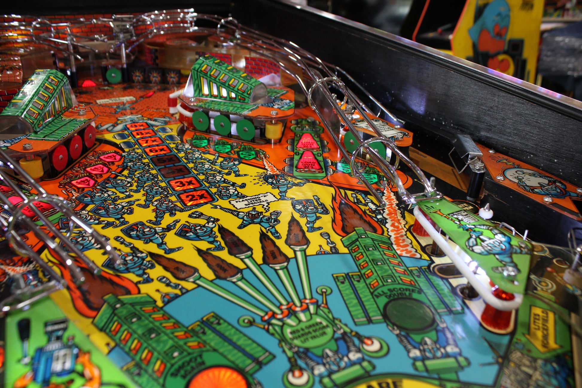 BIG GUNS - 1987 Williams Pinball Machine - WORKS 100% - Really Nice Game - Great Features