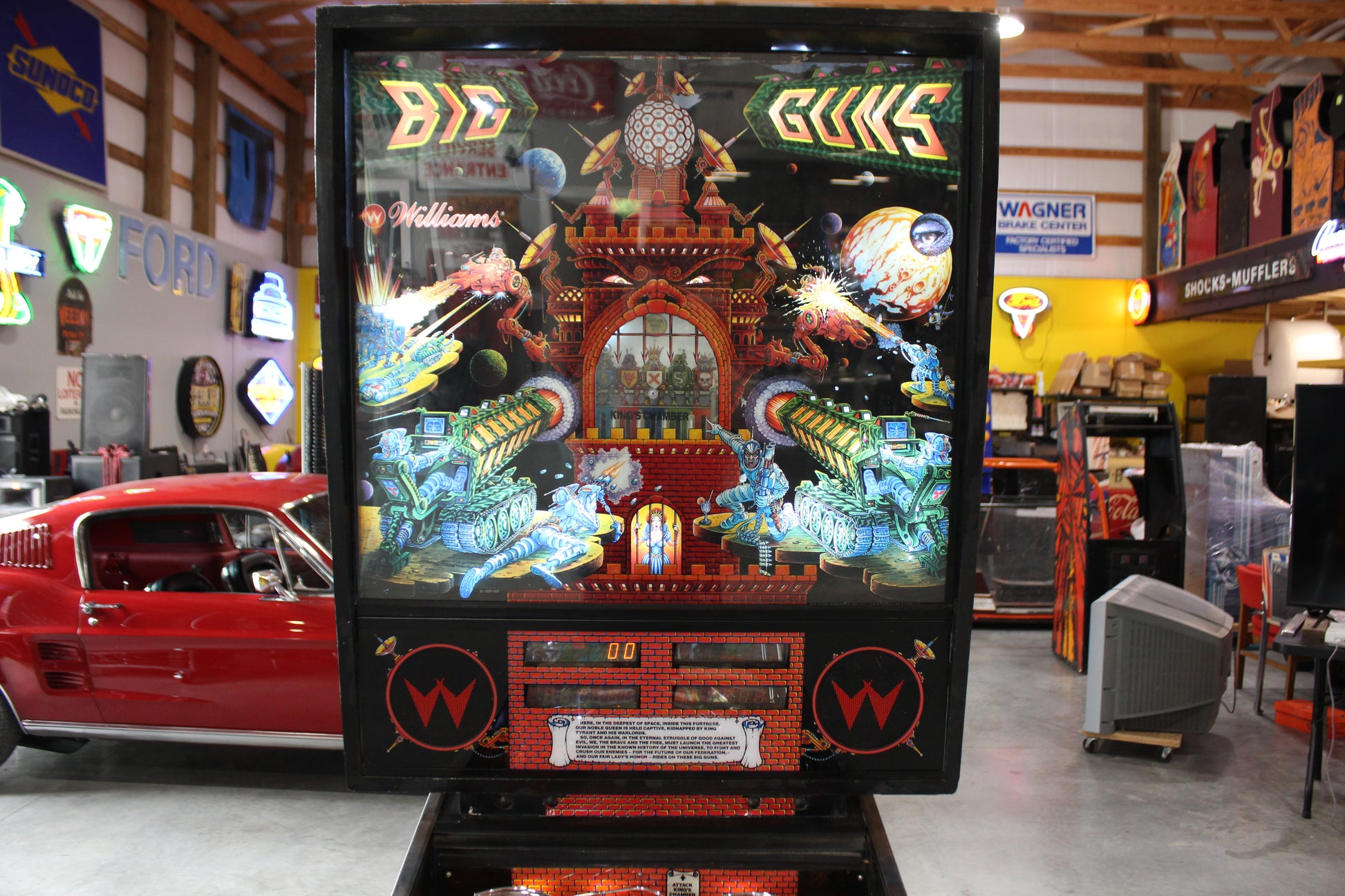 BIG GUNS - 1987 Williams Pinball Machine - WORKS 100% - Really Nice Game - Great Features