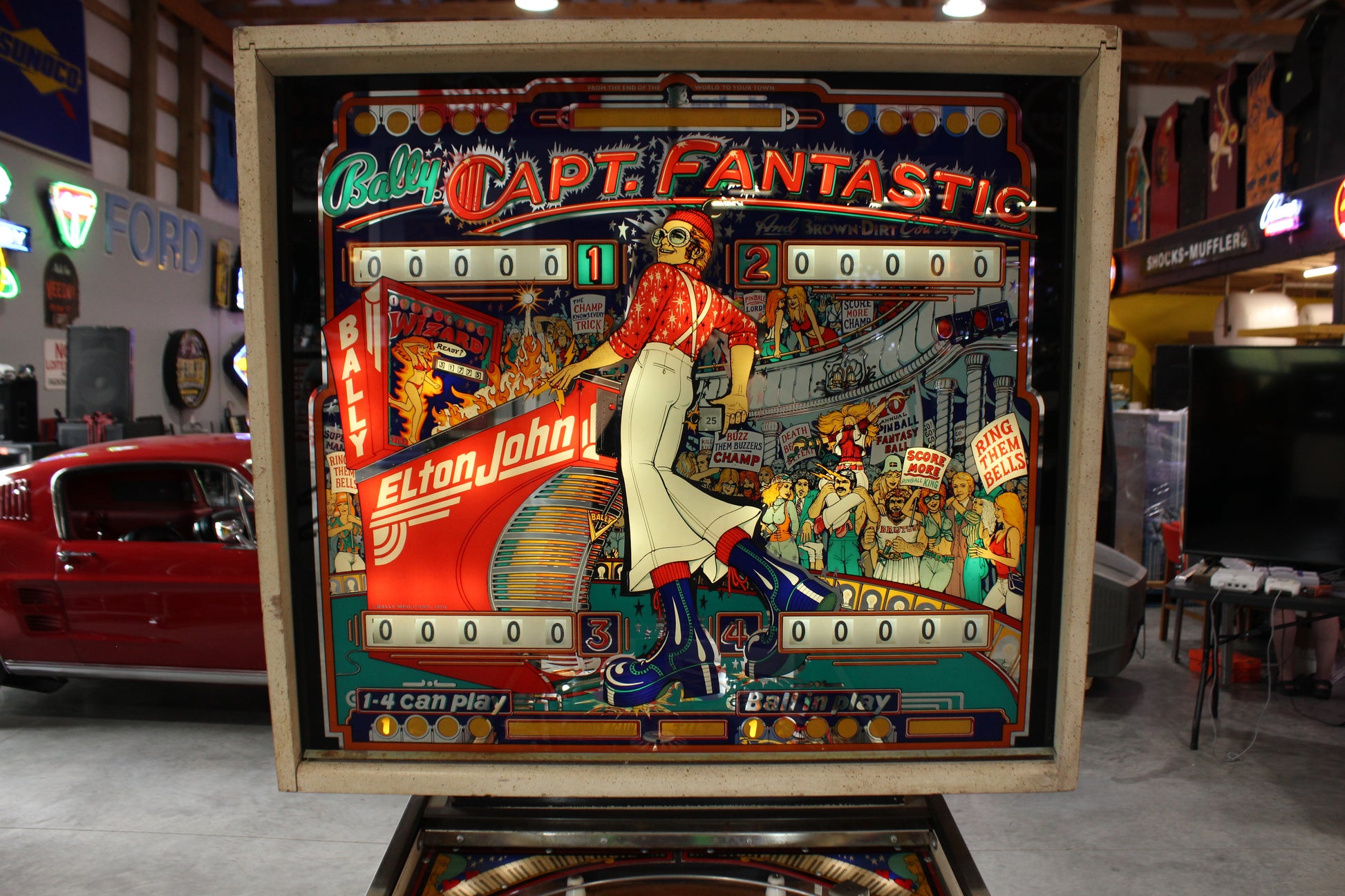 CAPTAIN FANTASTIC - Elton John - 1976 Williams Pinball Machine - WORKS 100% - Nice EM Electromechanical Game