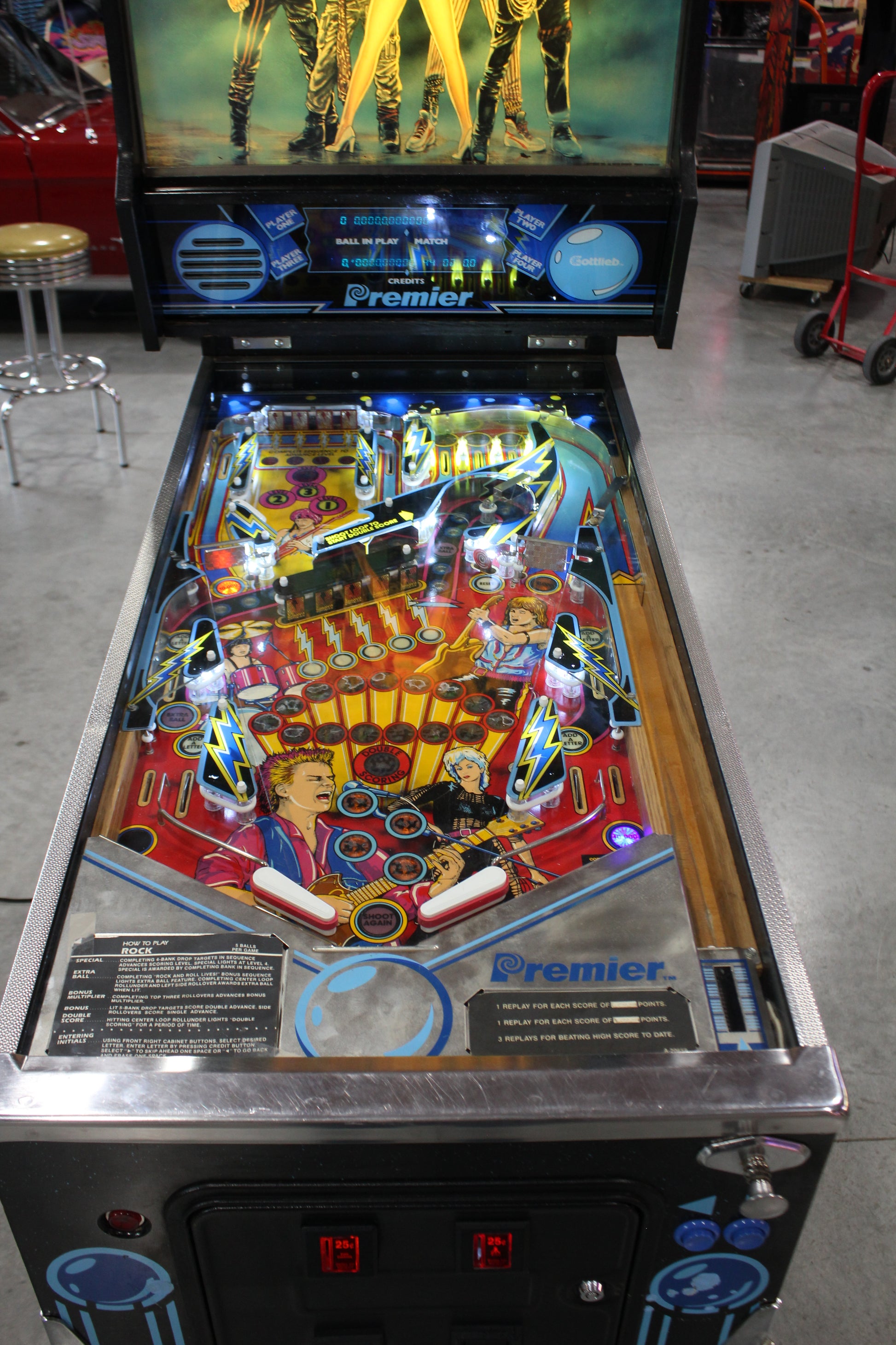 ROCK - 1985 Gottlieb Pinball Machine - WORKS 100% - Nice Game ROCK-N-ROLL Theme