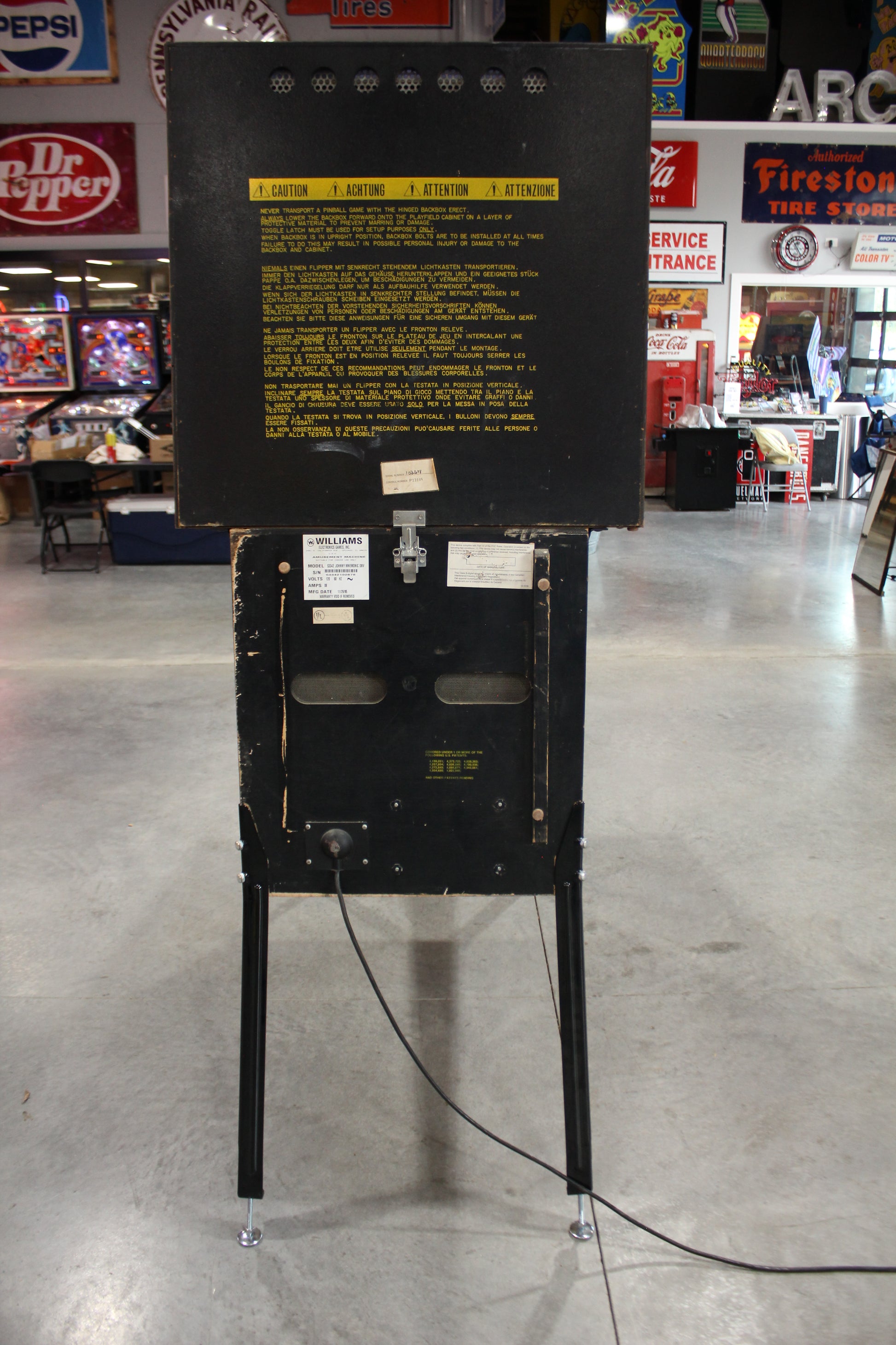 JOHNNY MNEMONIC - 1995 Williams Pinball Machine - WORKS 100% - Defeat the Matrix with the Glove!!!
