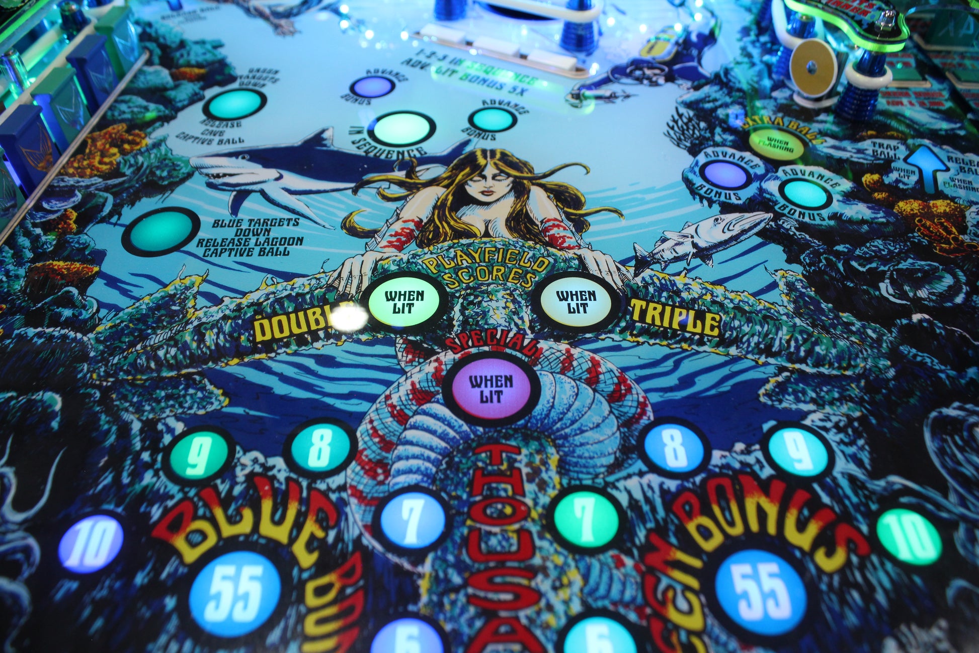 FATHOM MERMAID EDITION - 2021 Hagis Pinball Machine - 1 of 250 Made! - BEATIFUL MACHINE WITH NO ISSUES!