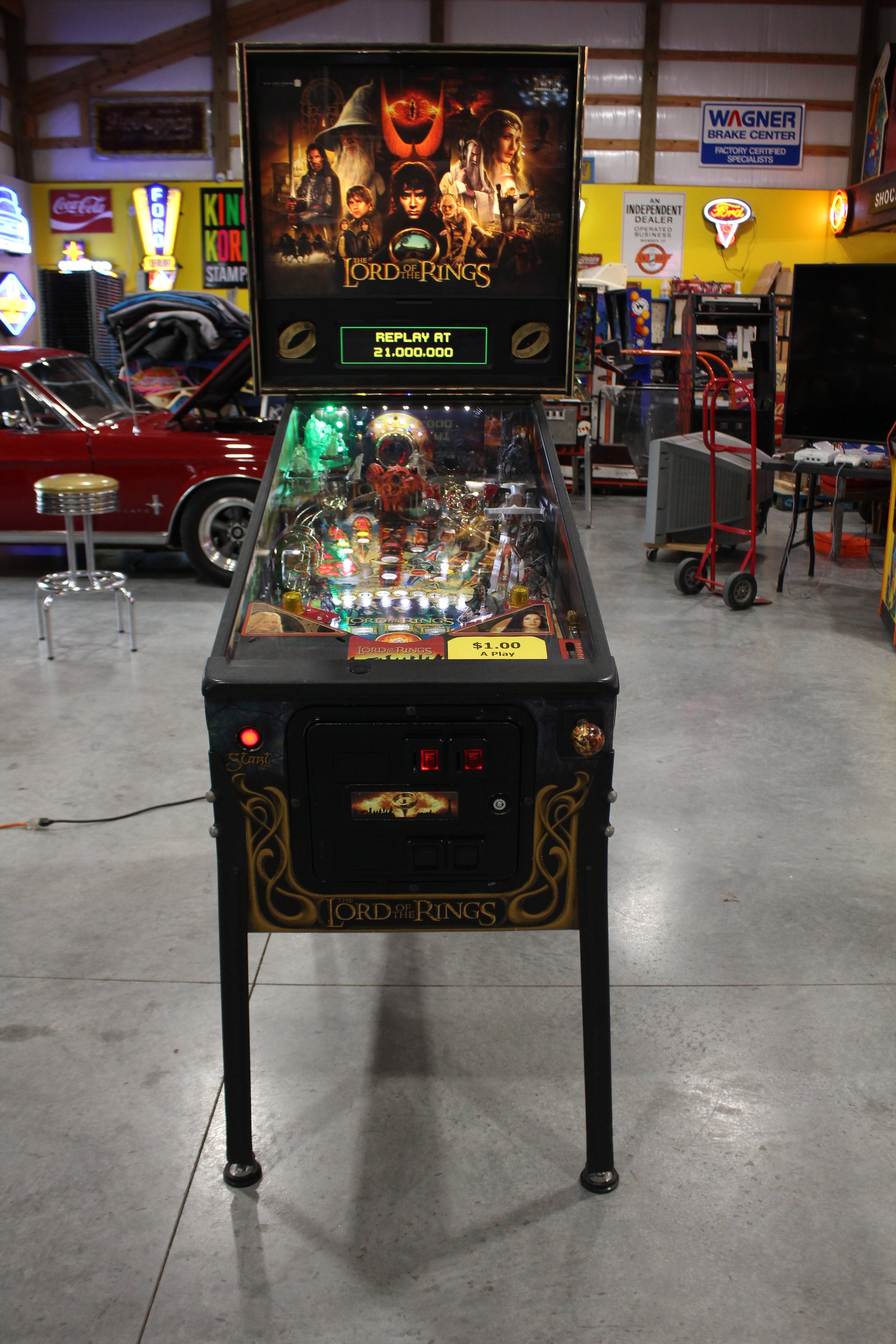 LORD OF THE RINGS - 2003 Stern Pinball Machine - VERY NICE GAME - BRASS RAMPS & WIREFORMS ADDED - Several Mods