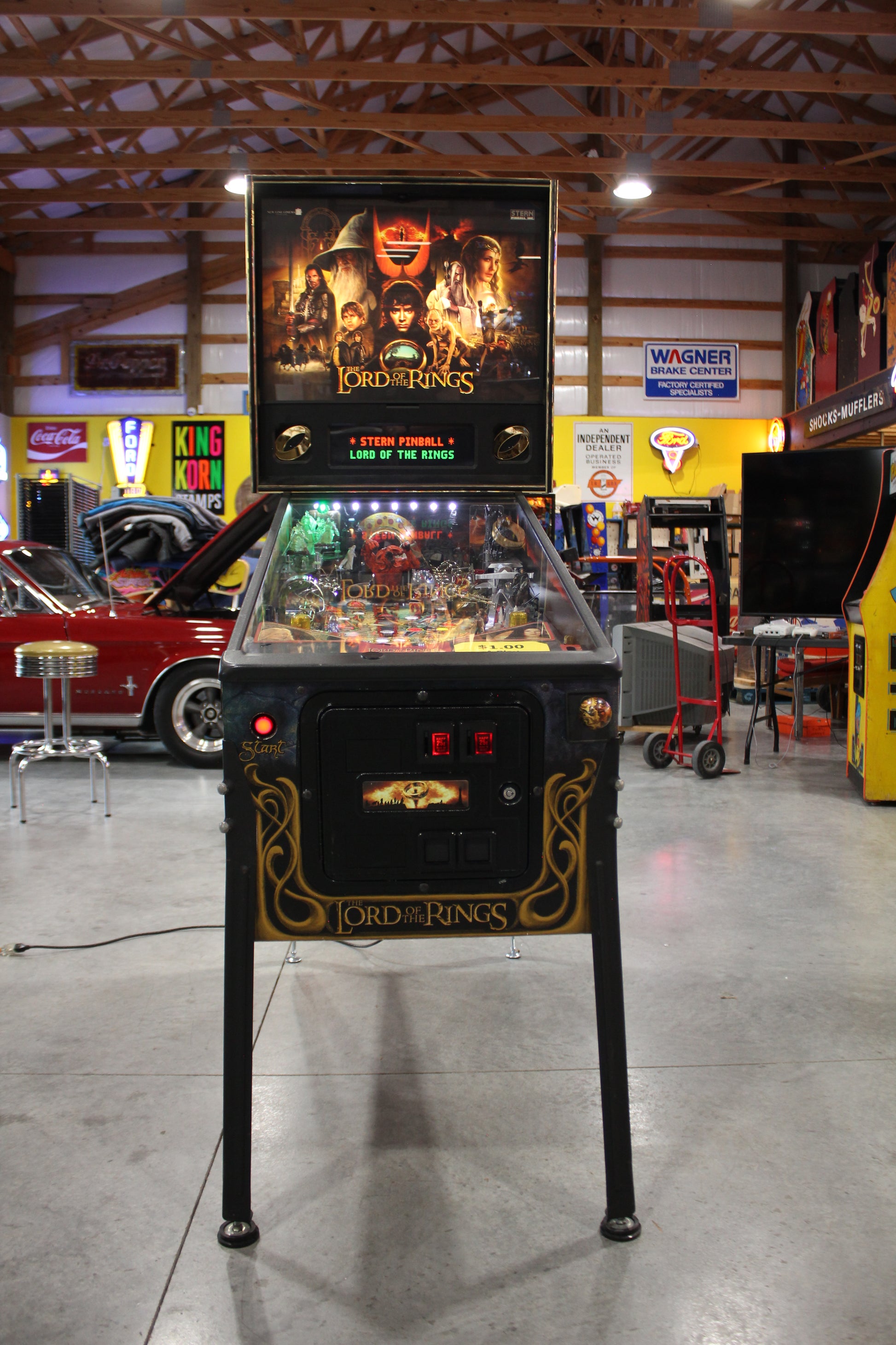 LORD OF THE RINGS - 2003 Stern Pinball Machine - VERY NICE GAME - BRASS RAMPS & WIREFORMS ADDED - Several Mods