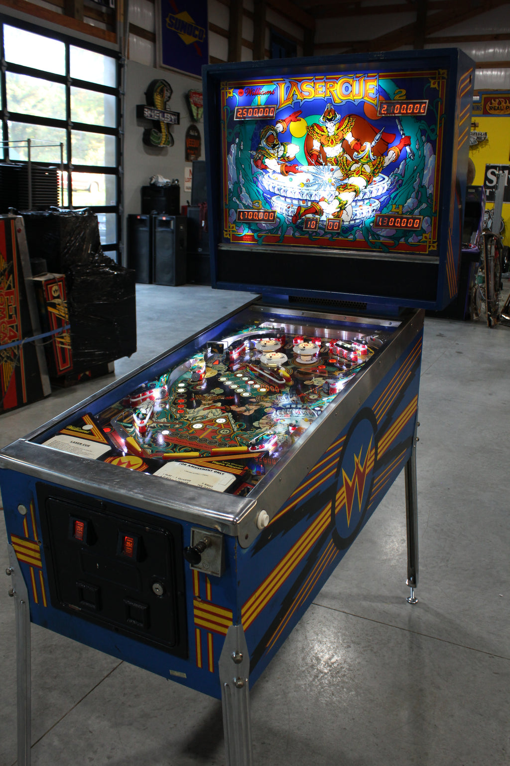 LASER CUE - 1984 Williams Pinball Machine - WORKS 100% - SUPER Nice Game