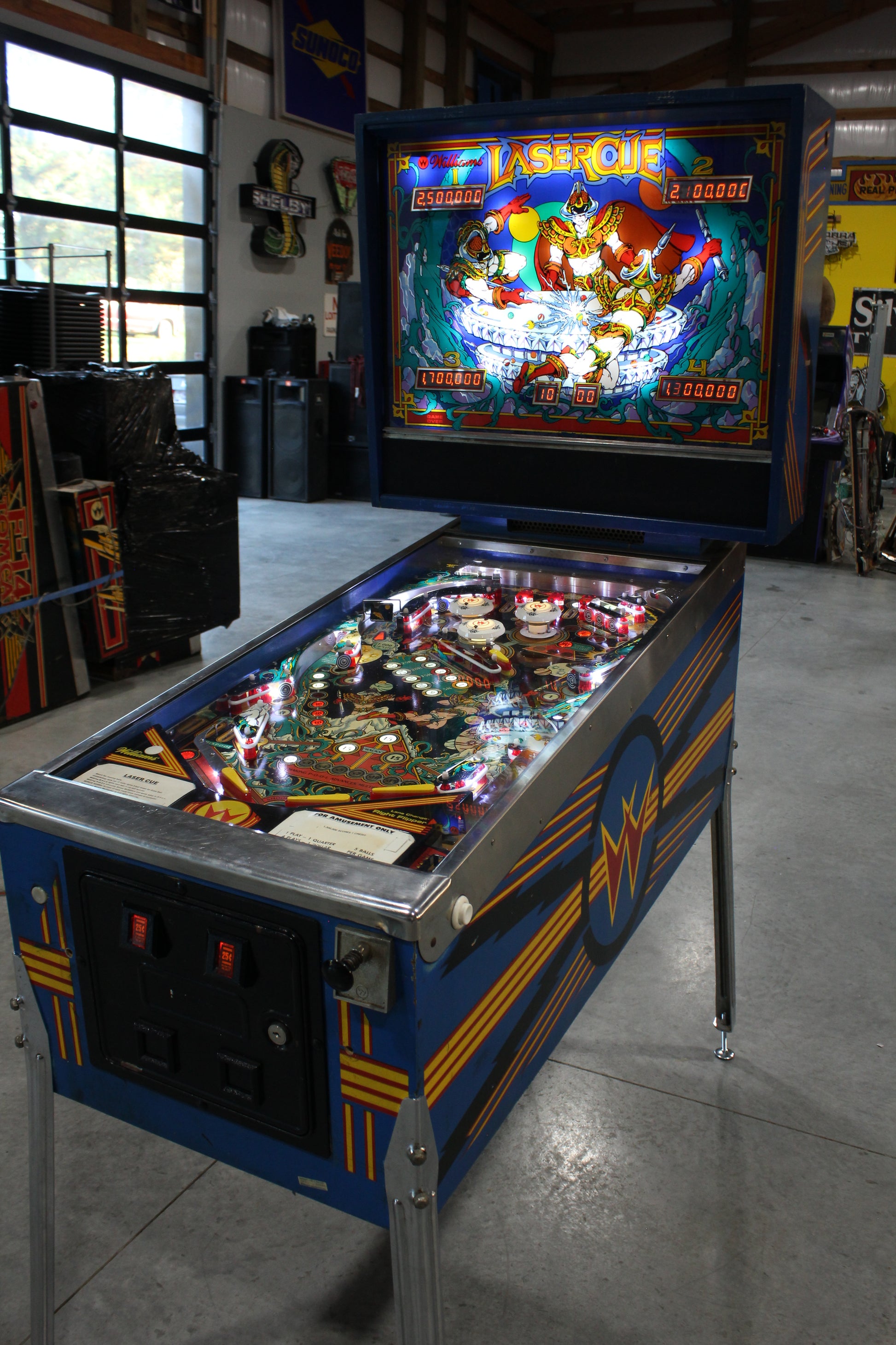LASER CUE - 1984 Williams Pinball Machine - WORKS 100% - SUPER Nice Game