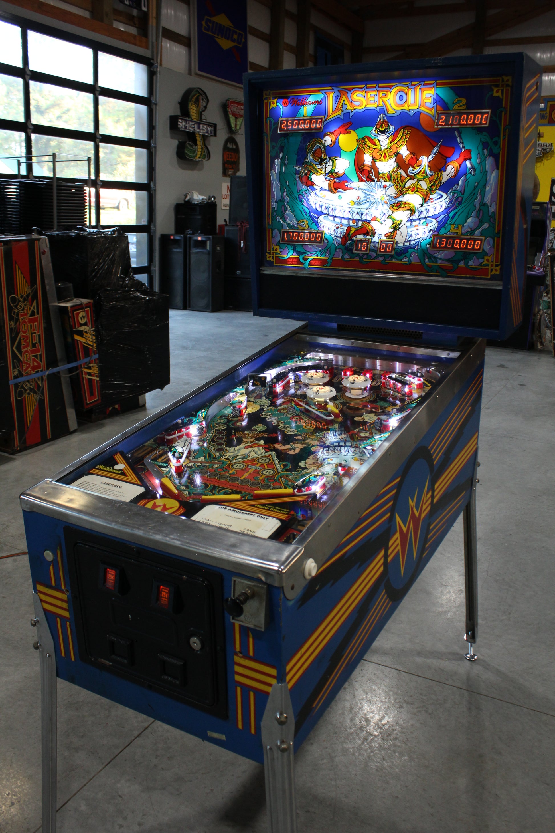LASER CUE - 1984 Williams Pinball Machine - WORKS 100% - SUPER Nice Game