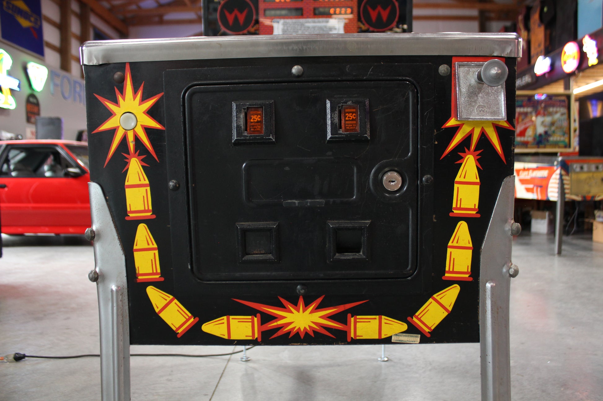 BIG GUNS - 1987 Williams Pinball Machine - WORKS 100% - Really Nice Game - Great Features