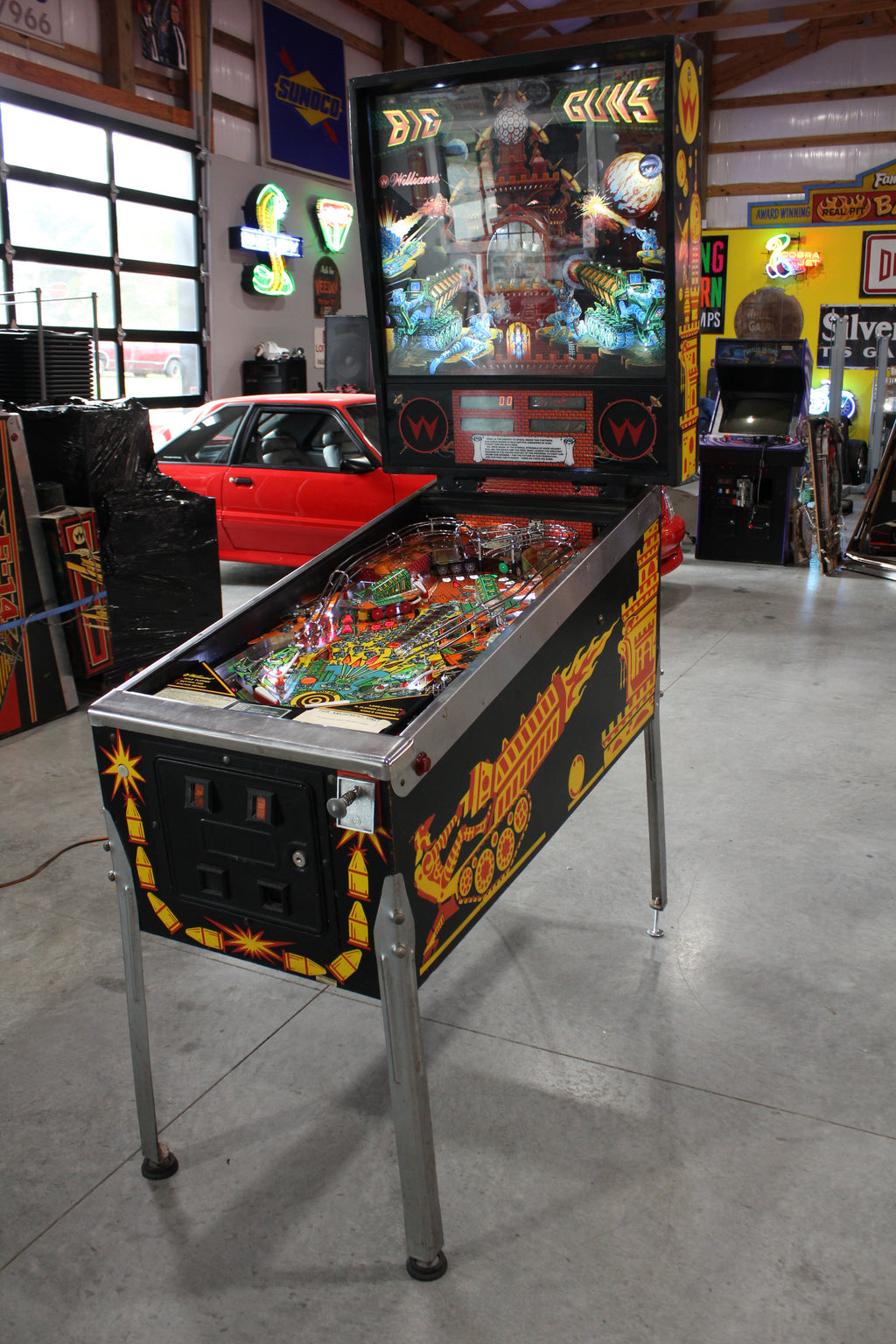 BIG GUNS - 1987 Williams Pinball Machine - WORKS 100% - Really Nice Game - Great Features