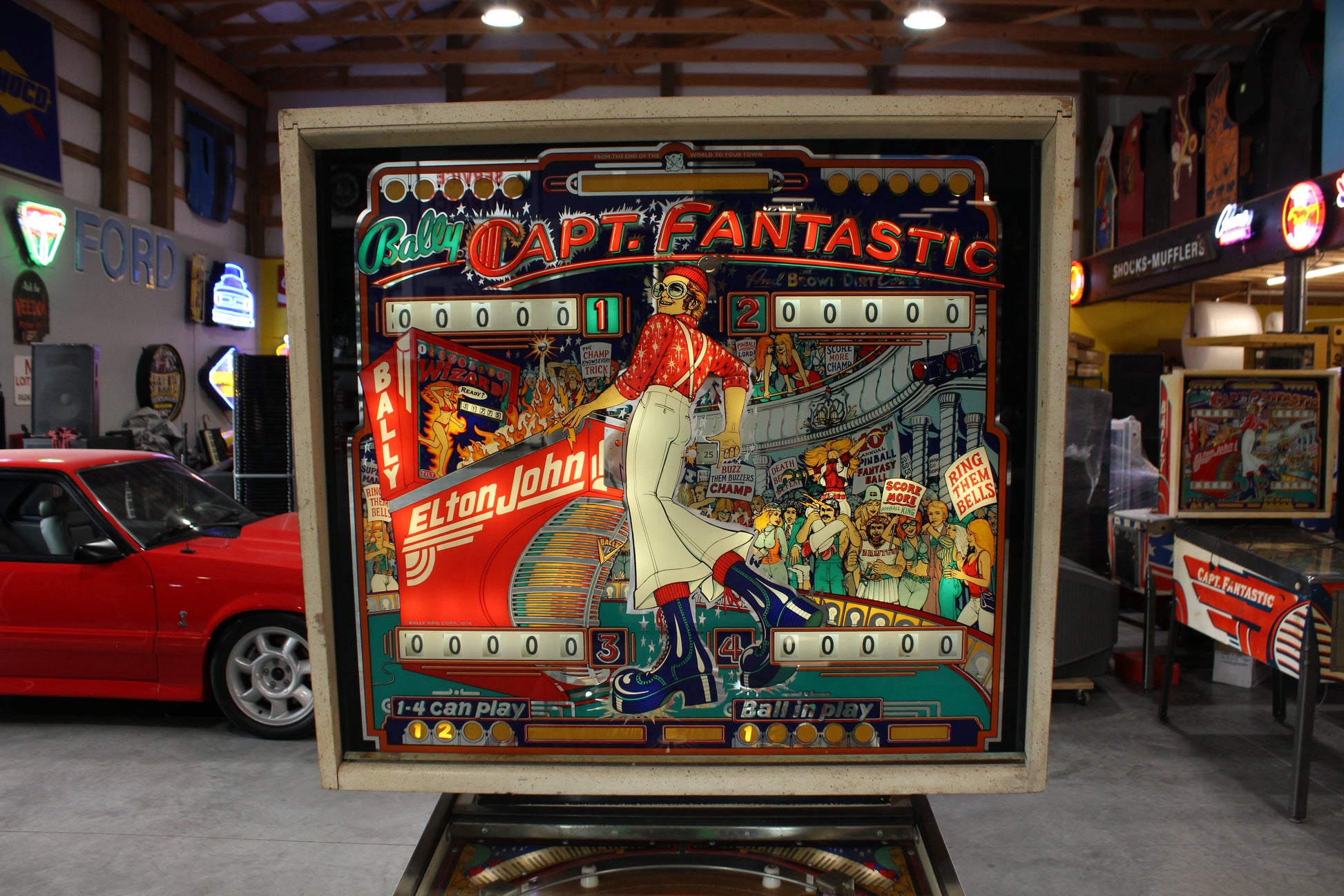 CAPTAIN FANTASTIC - Elton John - 1976 Williams Pinball Machine - WORKS 100% - Nice EM Electromechanical Game