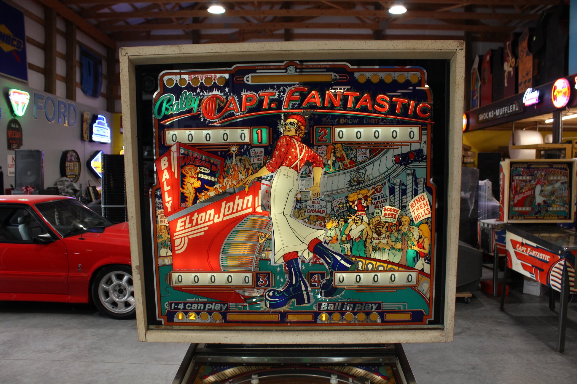 CAPTAIN FANTASTIC - Elton John - 1976 Williams Pinball Machine - WORKS 100% - Nice EM Electromechanical Game