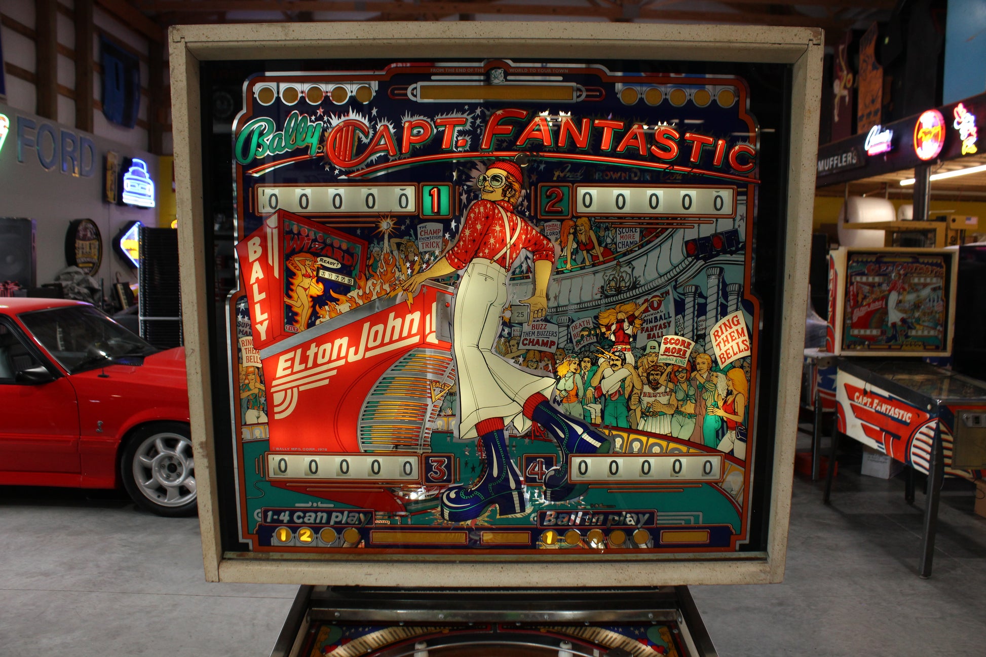 CAPTAIN FANTASTIC - Elton John - 1976 Williams Pinball Machine - WORKS 100% - Nice EM Electromechanical Game