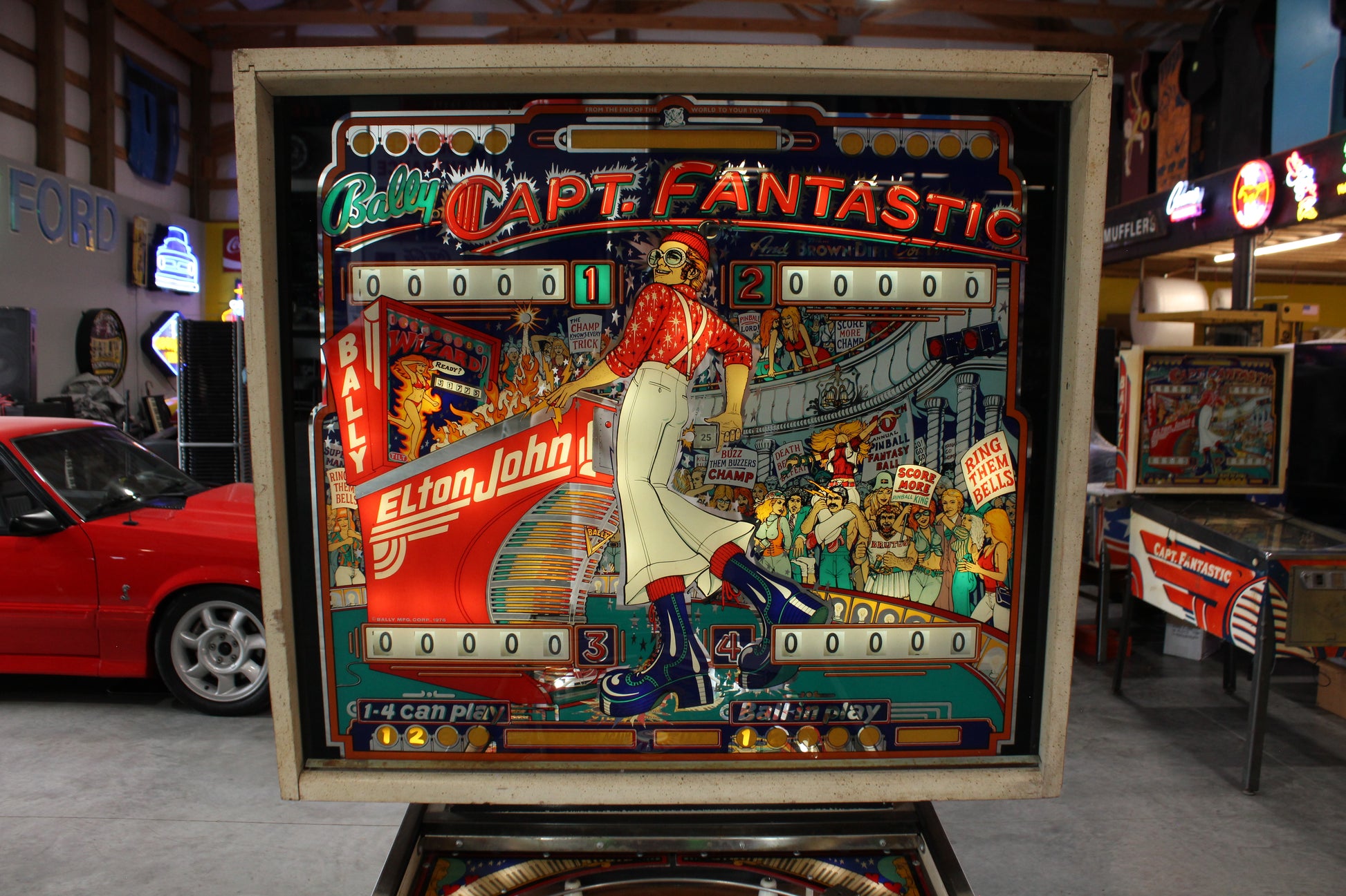 CAPTAIN FANTASTIC - Elton John - 1976 Williams Pinball Machine - WORKS 100% - Nice EM Electromechanical Game