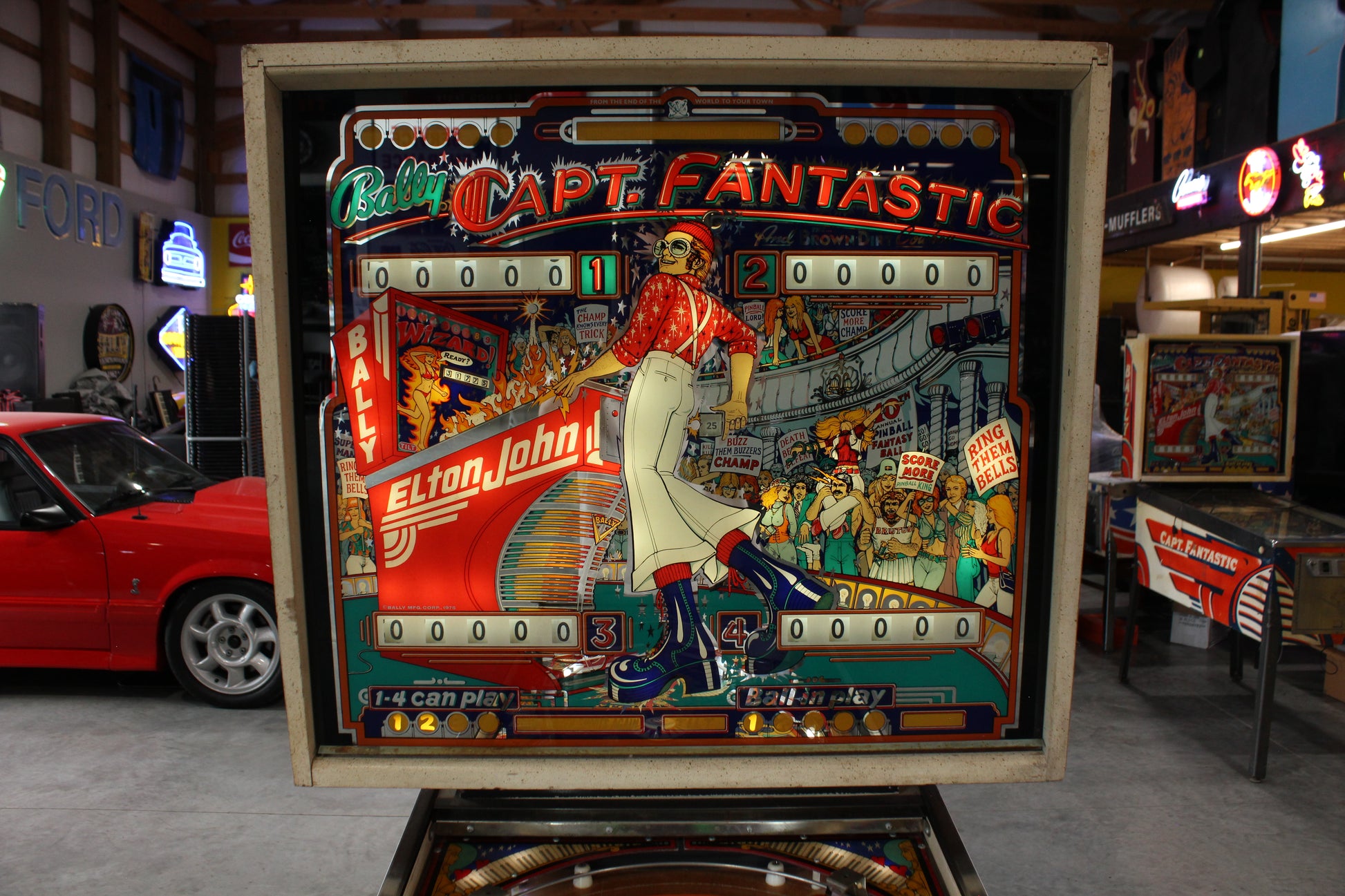 CAPTAIN FANTASTIC - Elton John - 1976 Williams Pinball Machine - WORKS 100% - Nice EM Electromechanical Game