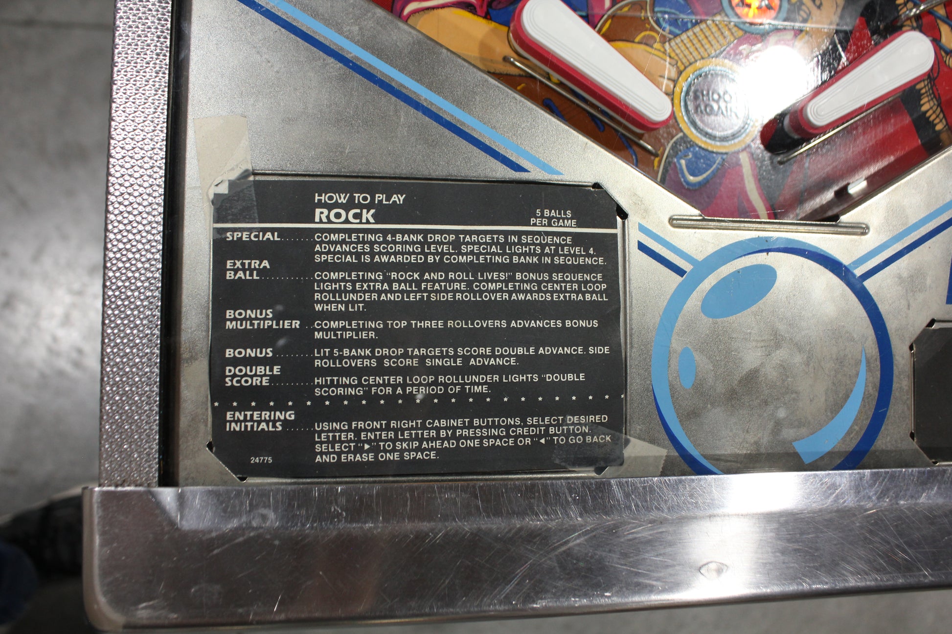 ROCK - 1985 Gottlieb Pinball Machine - WORKS 100% - Nice Game ROCK-N-ROLL Theme