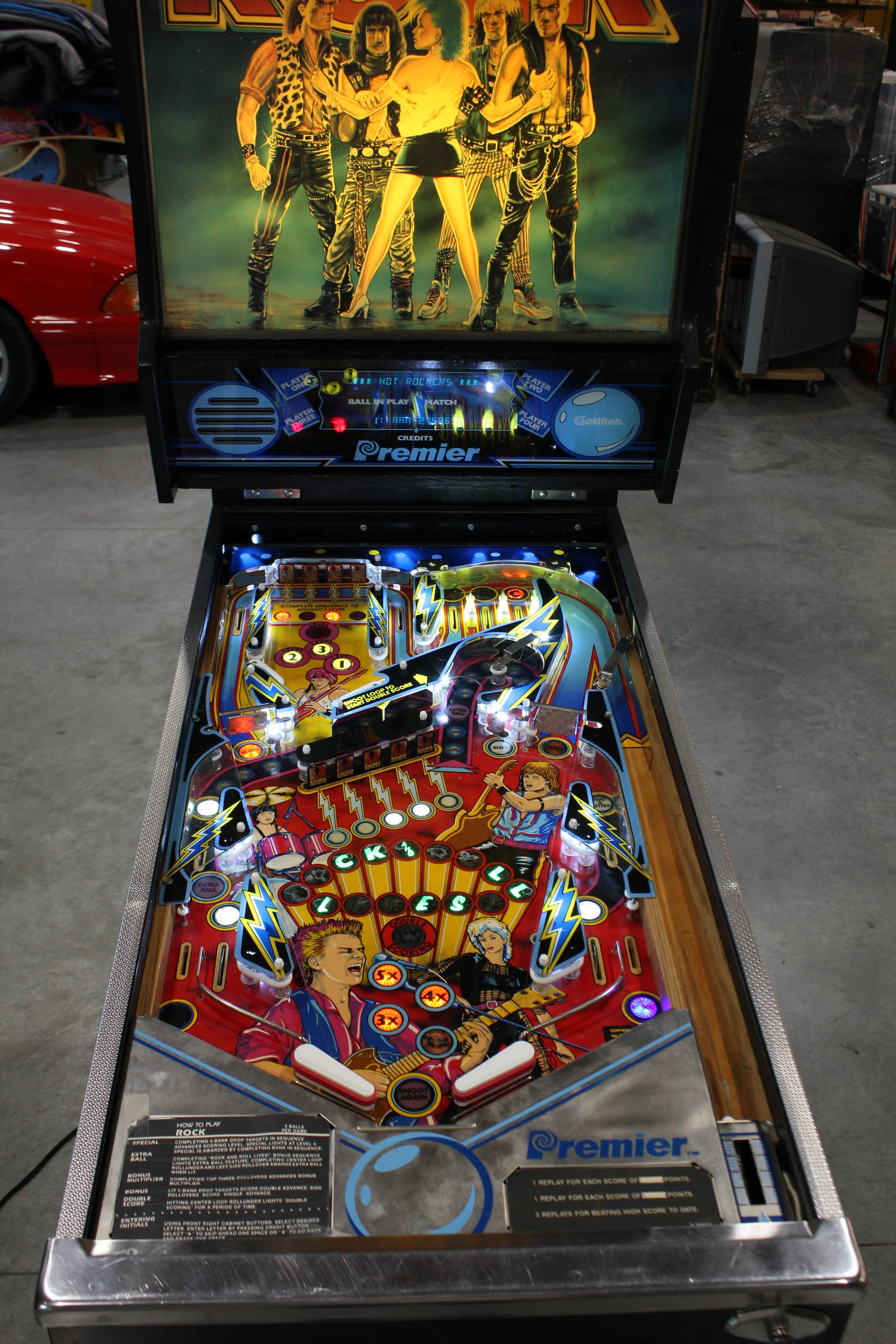 ROCK - 1985 Gottlieb Pinball Machine - WORKS 100% - Nice Game ROCK-N-ROLL Theme