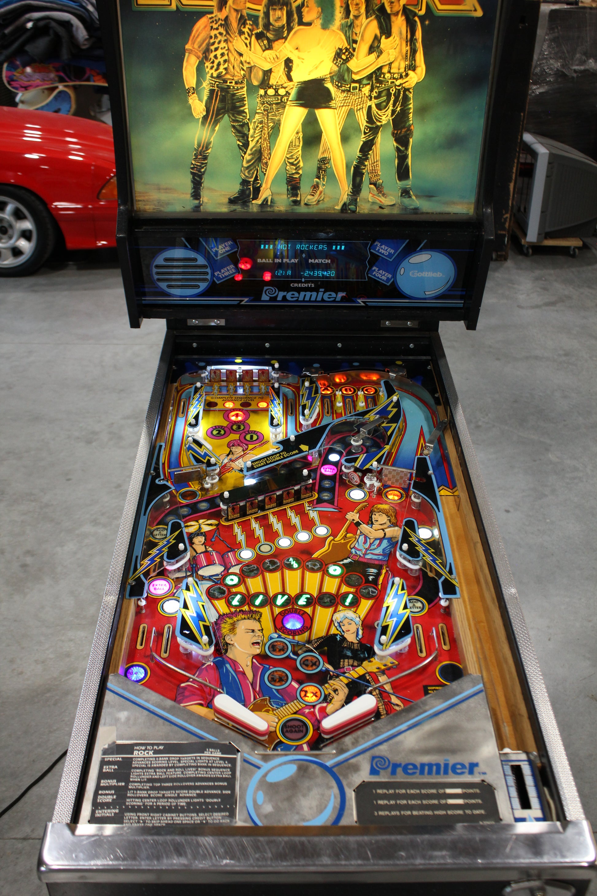 ROCK - 1985 Gottlieb Pinball Machine - WORKS 100% - Nice Game ROCK-N-ROLL Theme
