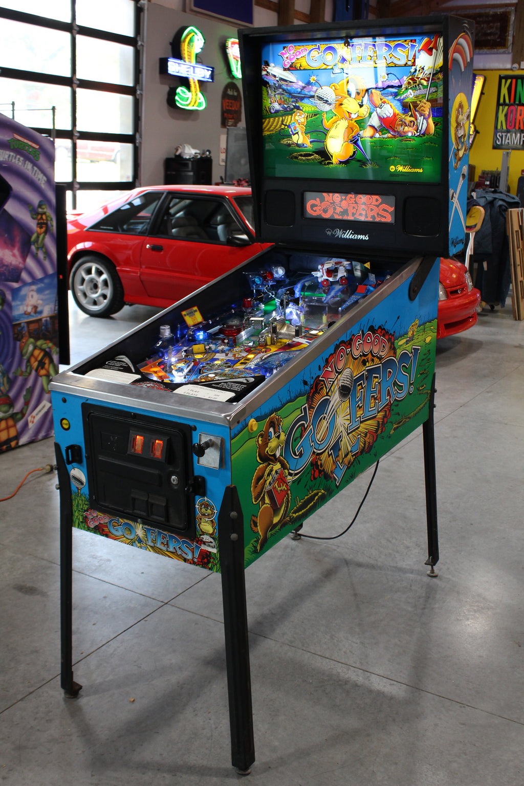 NO GOOD GOPHERS - 1997 Williams Pinball Machine - WORKS 100% - SUPER FUN GAME!