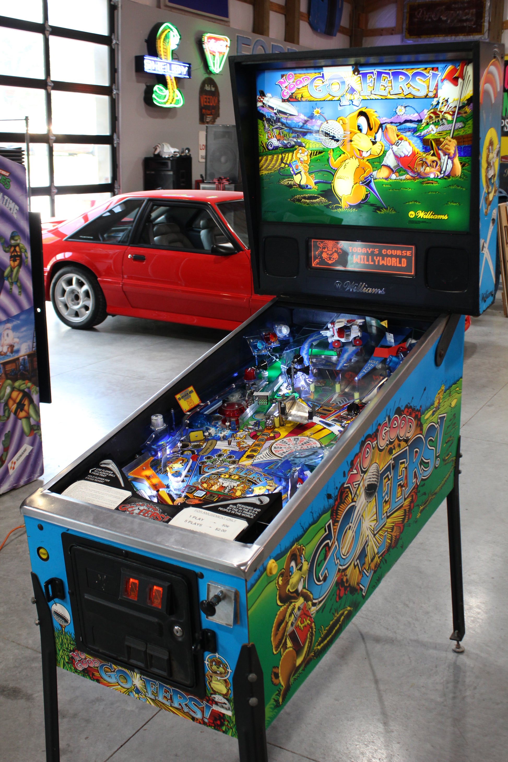 NO GOOD GOPHERS - 1997 Williams Pinball Machine - WORKS 100% - SUPER FUN GAME!