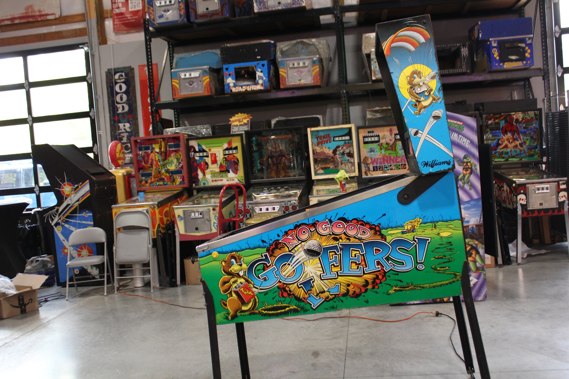 NO GOOD GOPHERS - 1997 Williams Pinball Machine - WORKS 100% - SUPER FUN GAME!