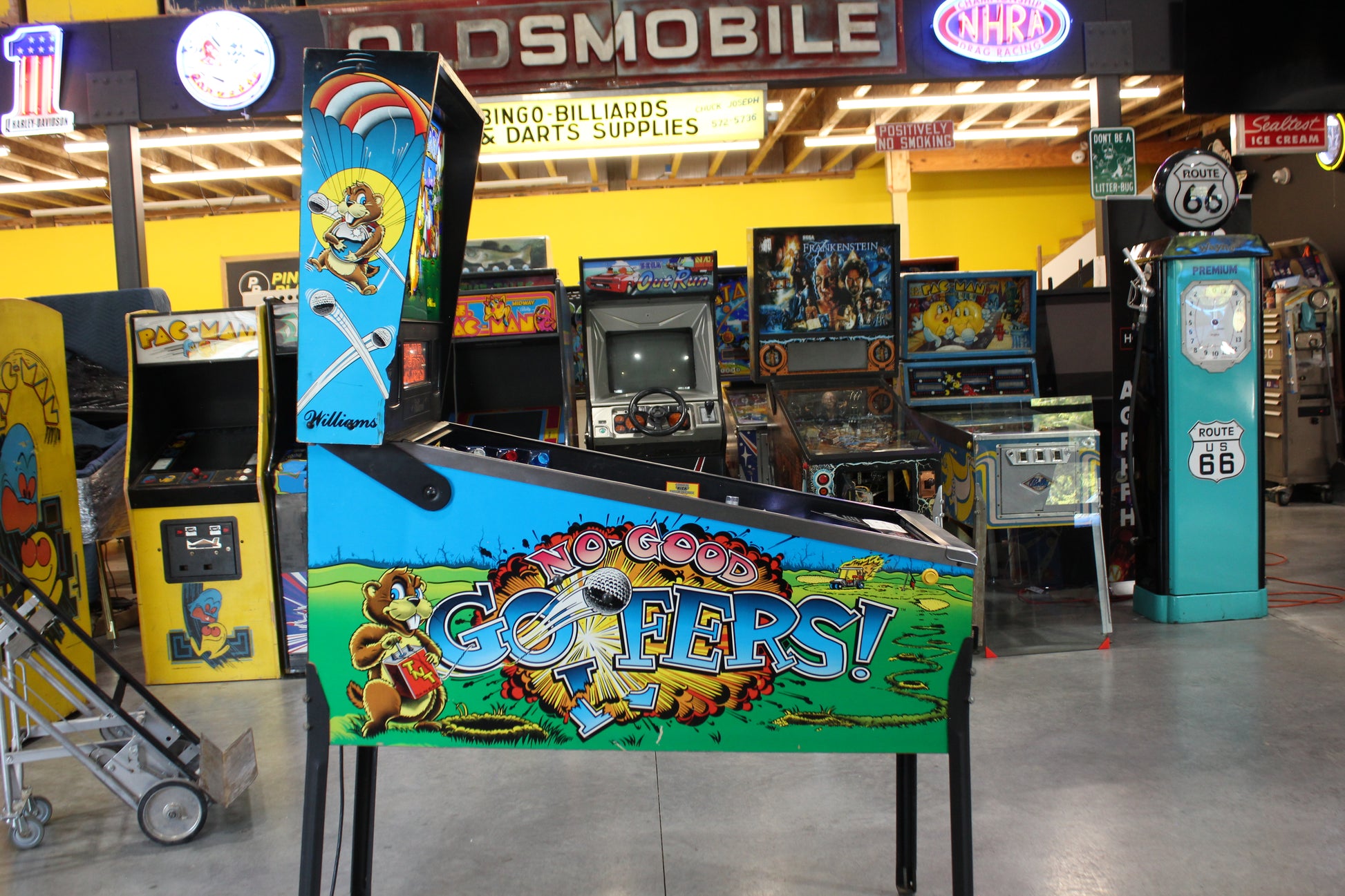 NO GOOD GOPHERS - 1997 Williams Pinball Machine - WORKS 100% - SUPER FUN GAME!