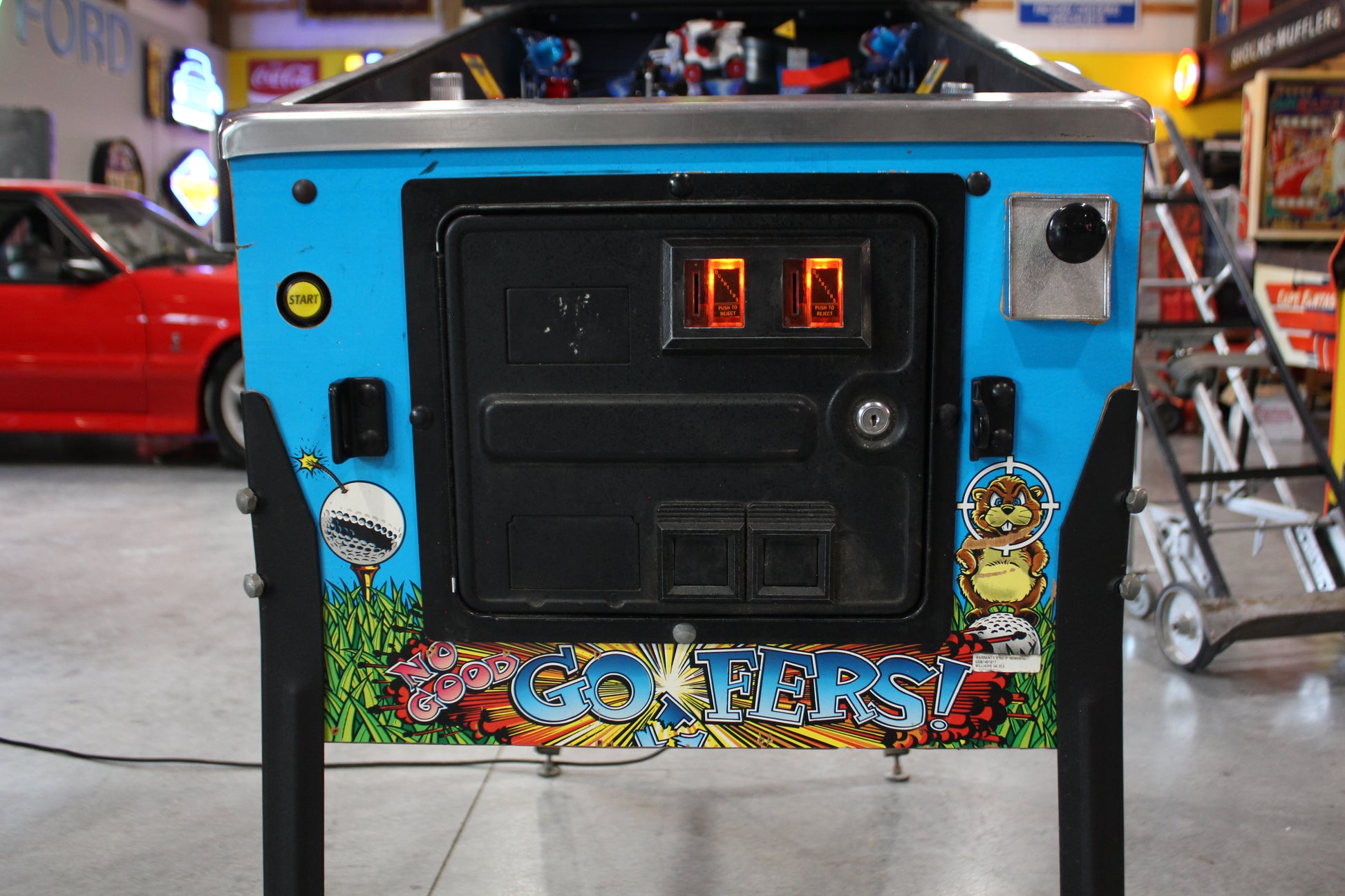 NO GOOD GOPHERS - 1997 Williams Pinball Machine - WORKS 100% - SUPER FUN GAME!