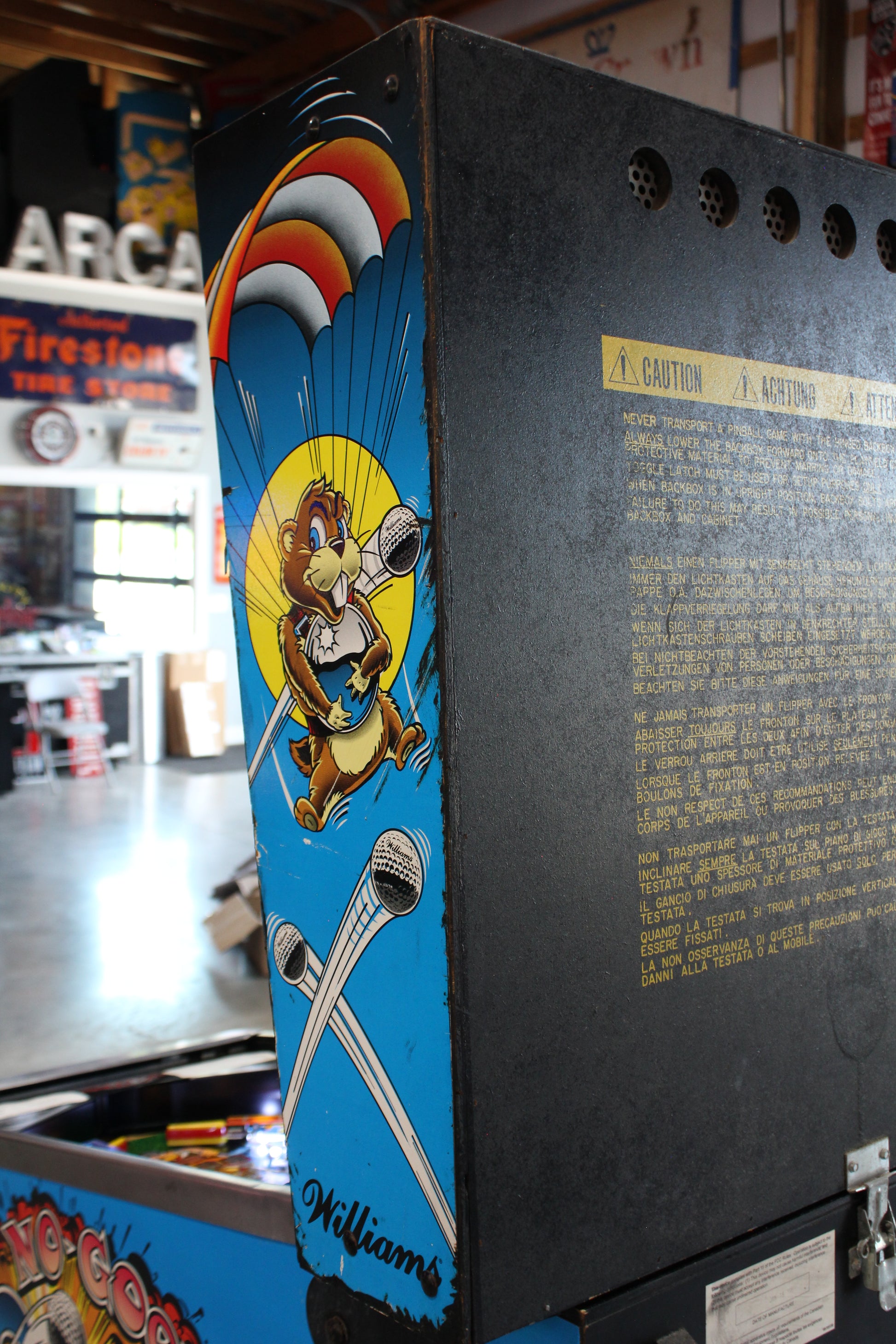 NO GOOD GOPHERS - 1997 Williams Pinball Machine - WORKS 100% - SUPER FUN GAME!