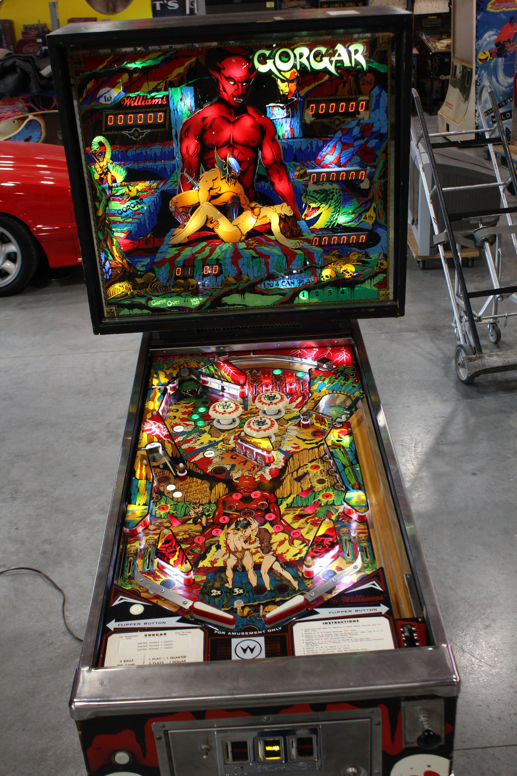 GORGAR - 1979 Williams Pinball Machine - WORKS 100% - First Talking Game!