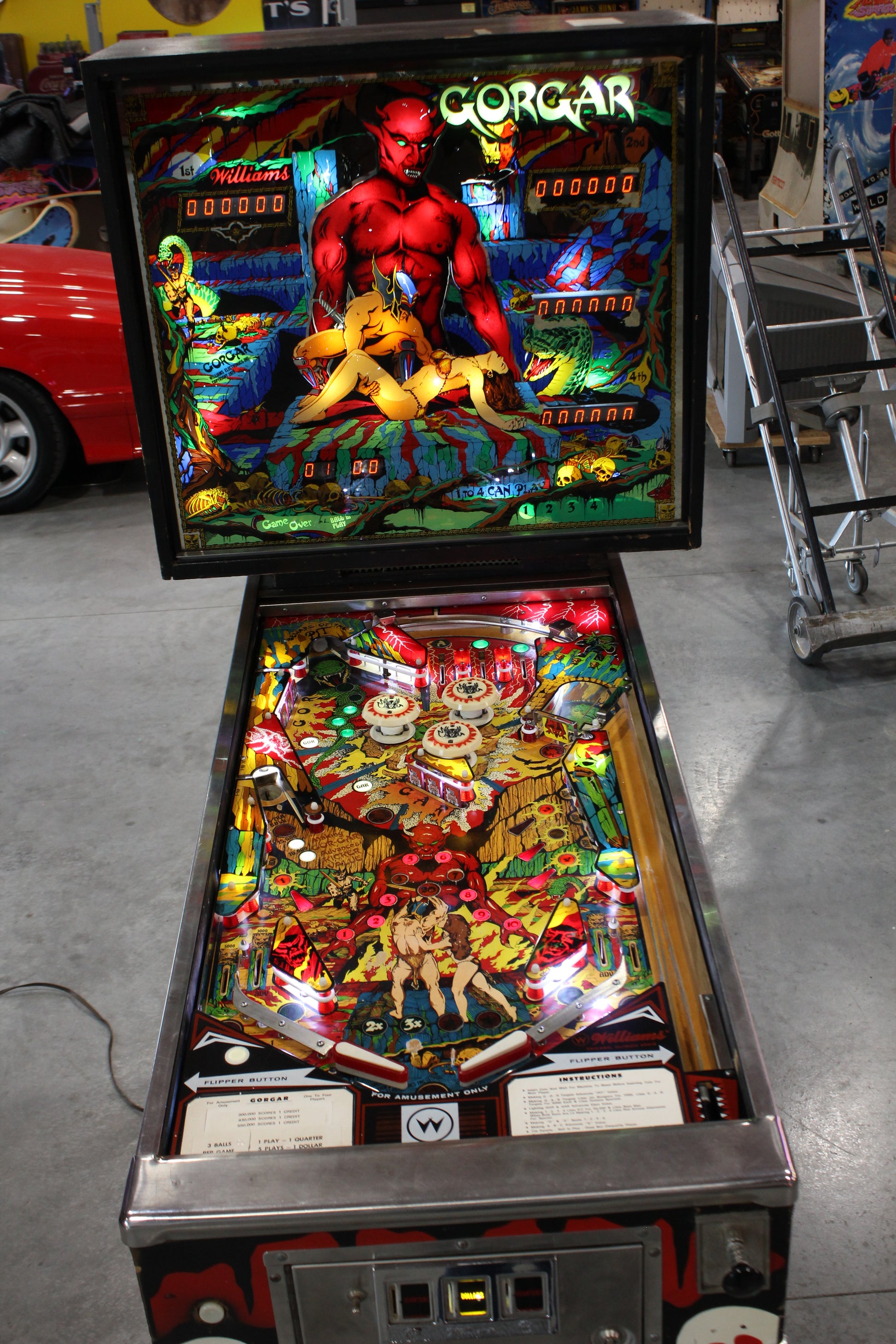 GORGAR - 1979 Williams Pinball Machine - WORKS 100% - First Talking Game!