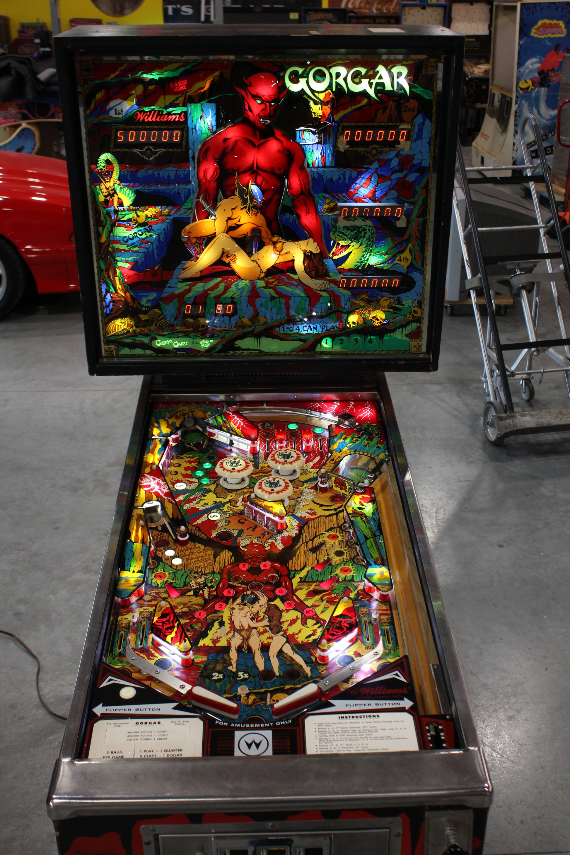 GORGAR - 1979 Williams Pinball Machine - WORKS 100% - First Talking Game!