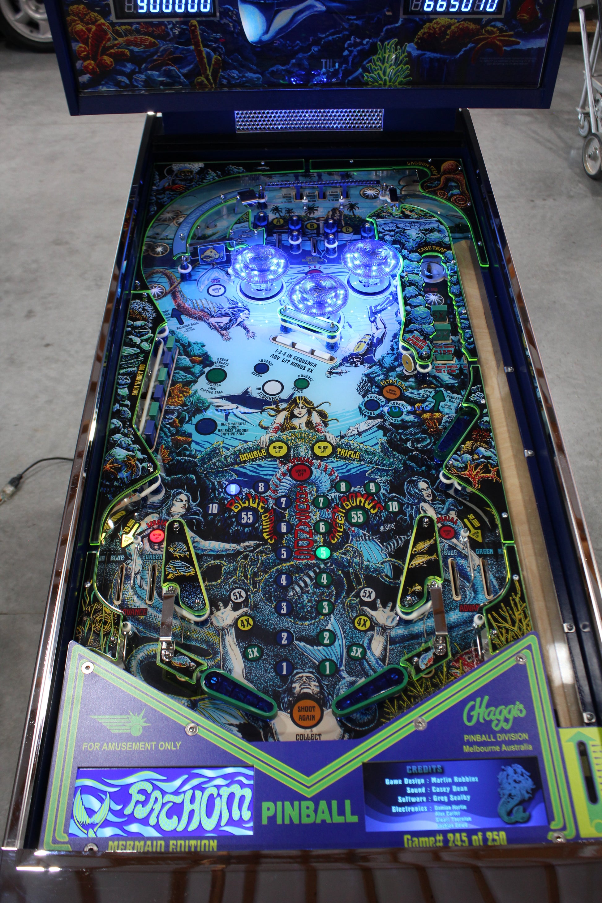 FATHOM MERMAID EDITION - 2021 Hagis Pinball Machine - 1 of 250 Made! - BEATIFUL MACHINE WITH NO ISSUES!