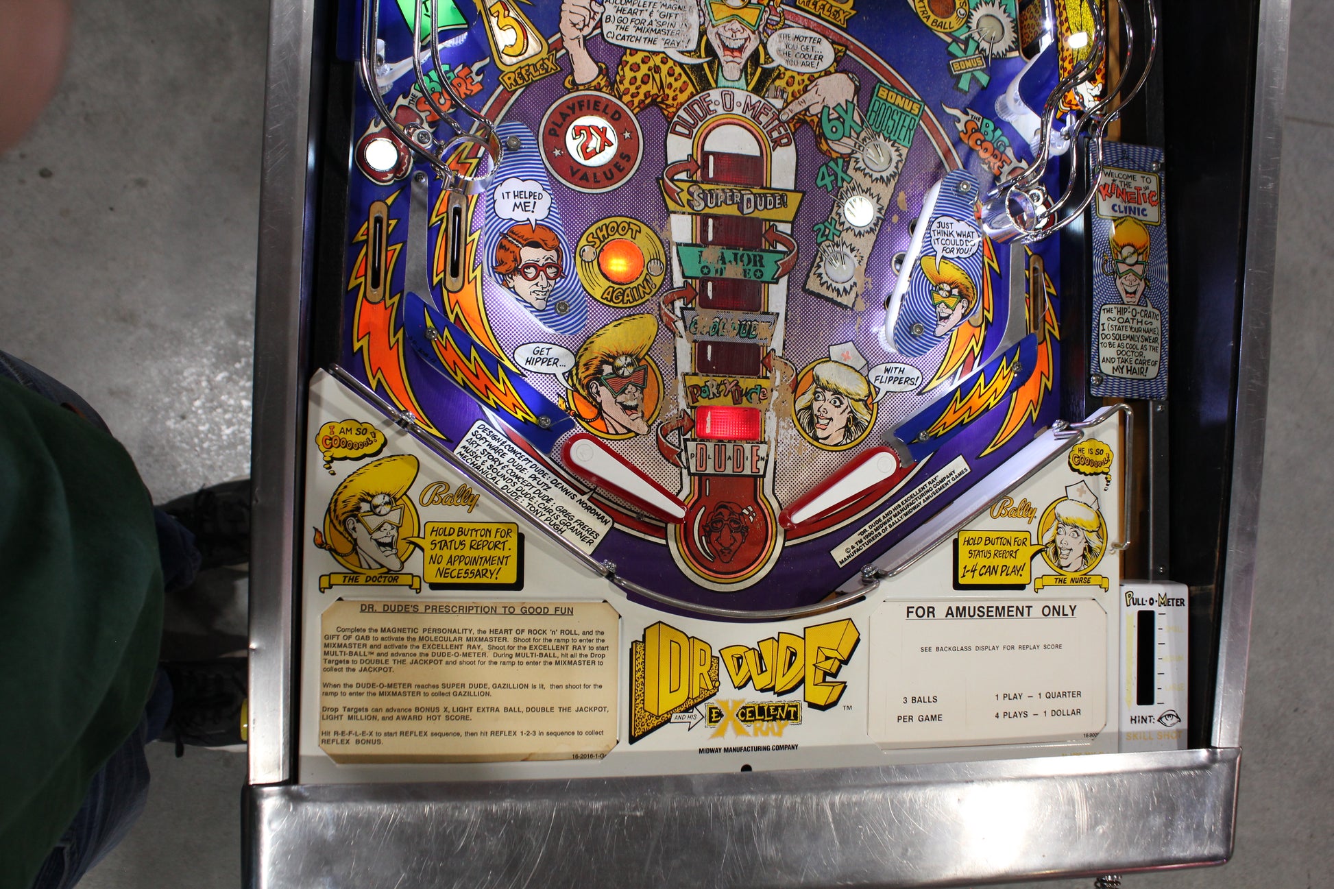 DR DUDE - 1990 Bally Pinball Machine - Great Players Game - VERY FUN GAME!
