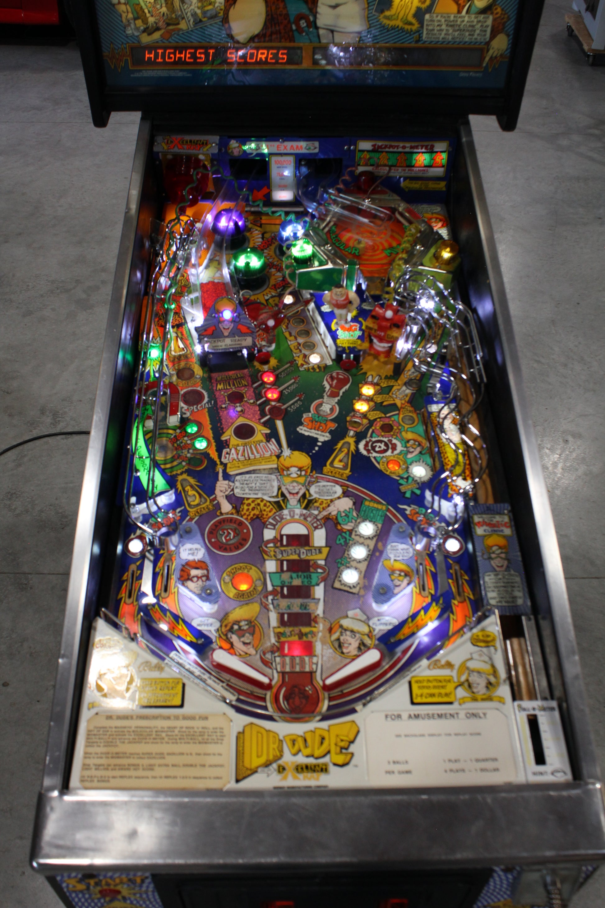 DR DUDE - 1990 Bally Pinball Machine - Great Players Game - VERY FUN GAME!