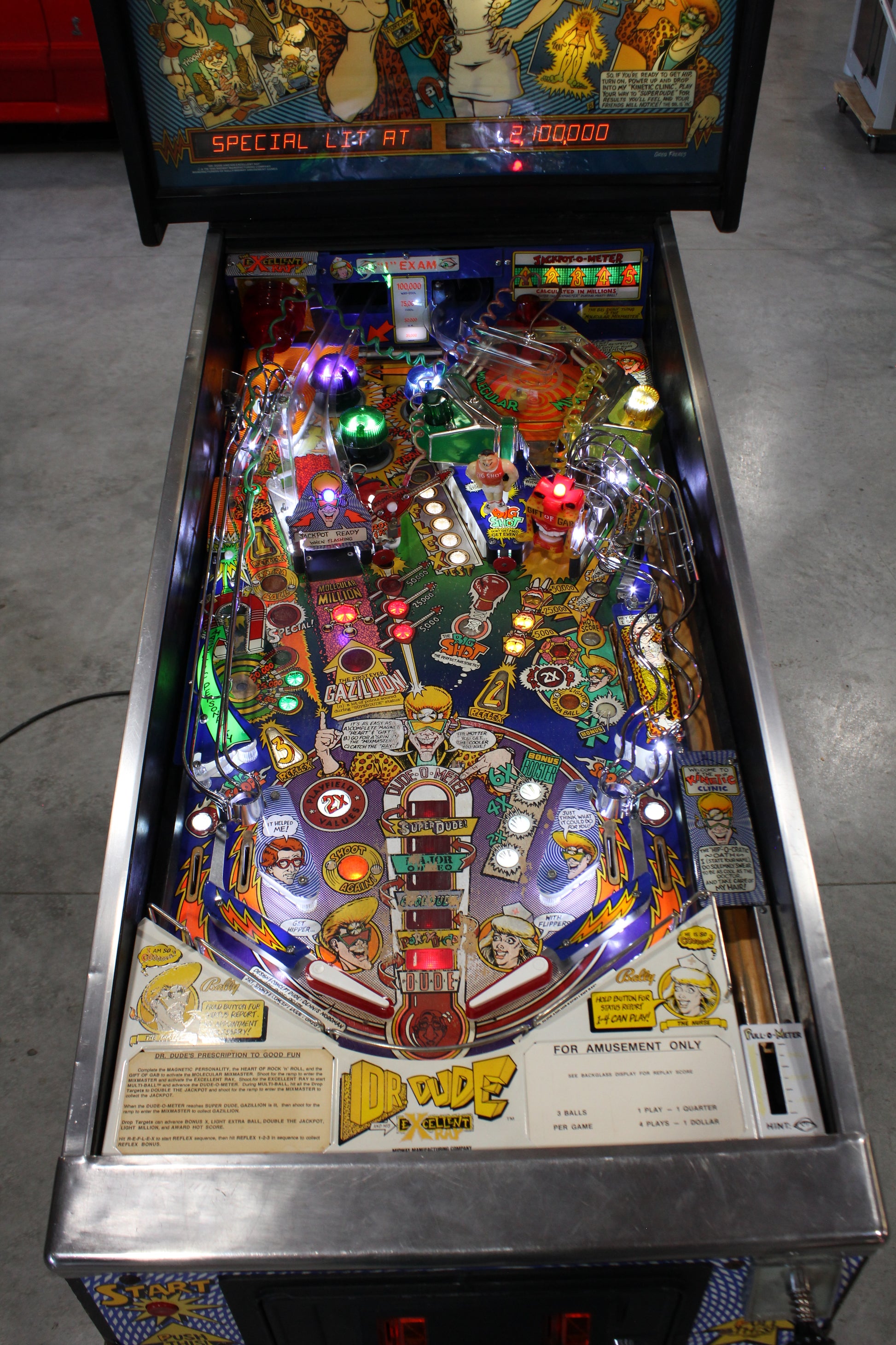 DR DUDE - 1990 Bally Pinball Machine - Great Players Game - VERY FUN GAME!