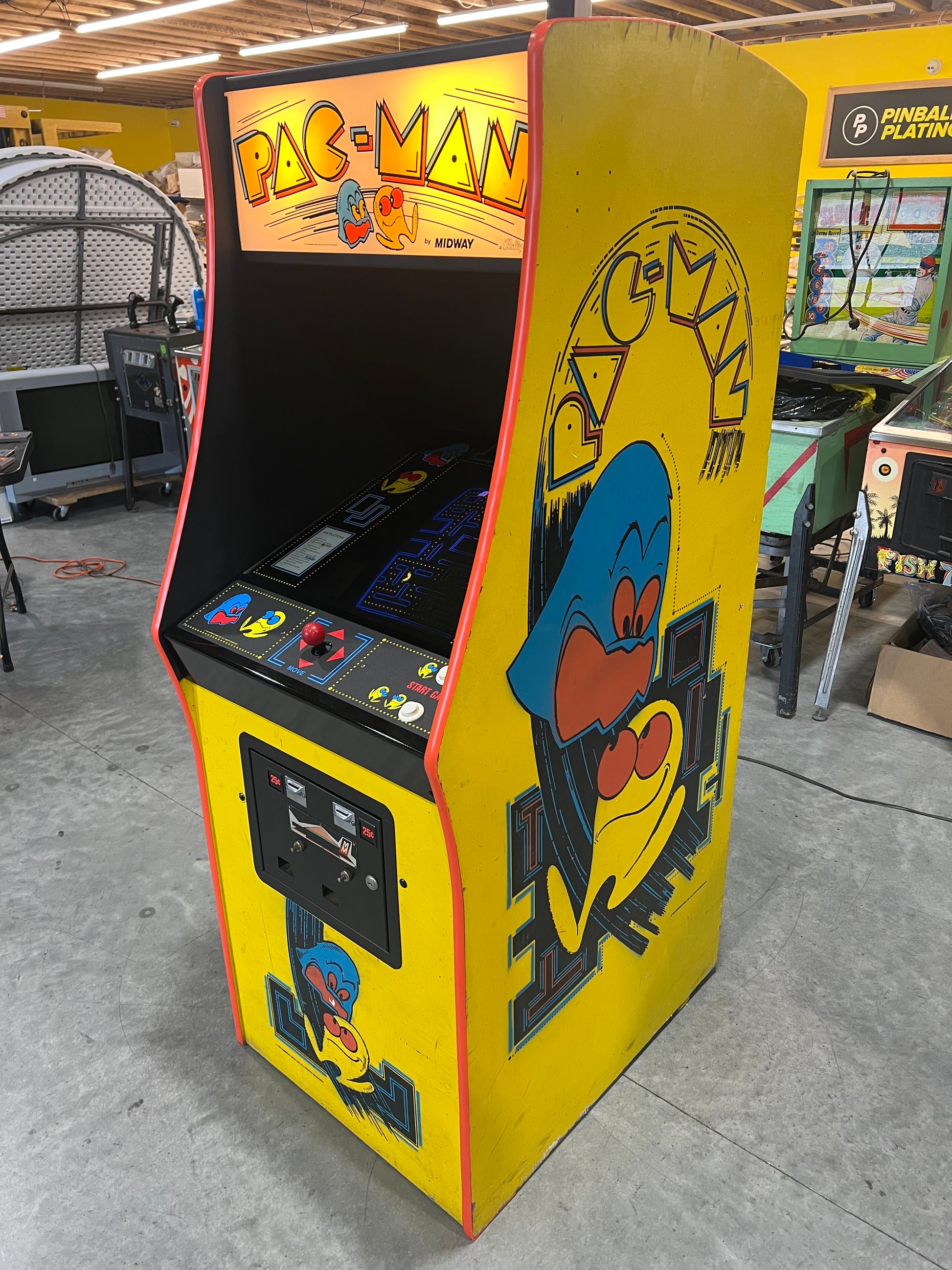 Pac-Man Arcade Game - Nice Looking Original Game - Works 100% Used PACMAN