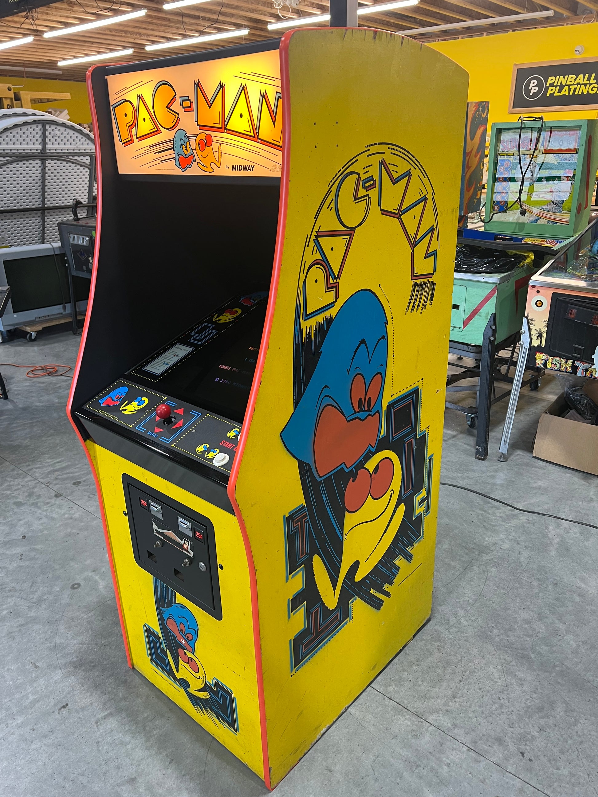 Pac-Man Arcade Game - Nice Looking Original Game - Works 100% Used PACMAN