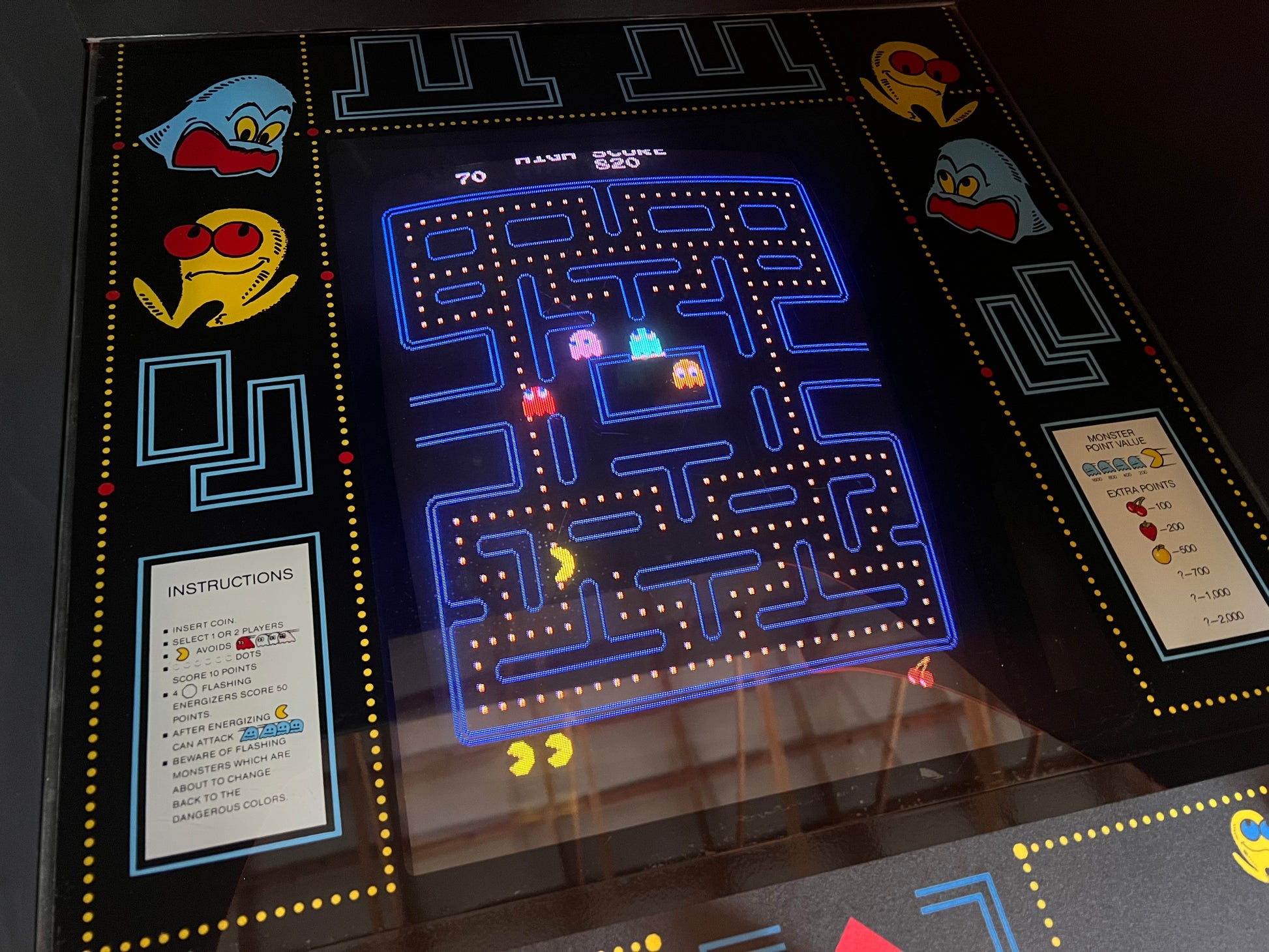 Pac-Man Arcade Game - Nice Looking Original Game - Works 100% Used PACMAN
