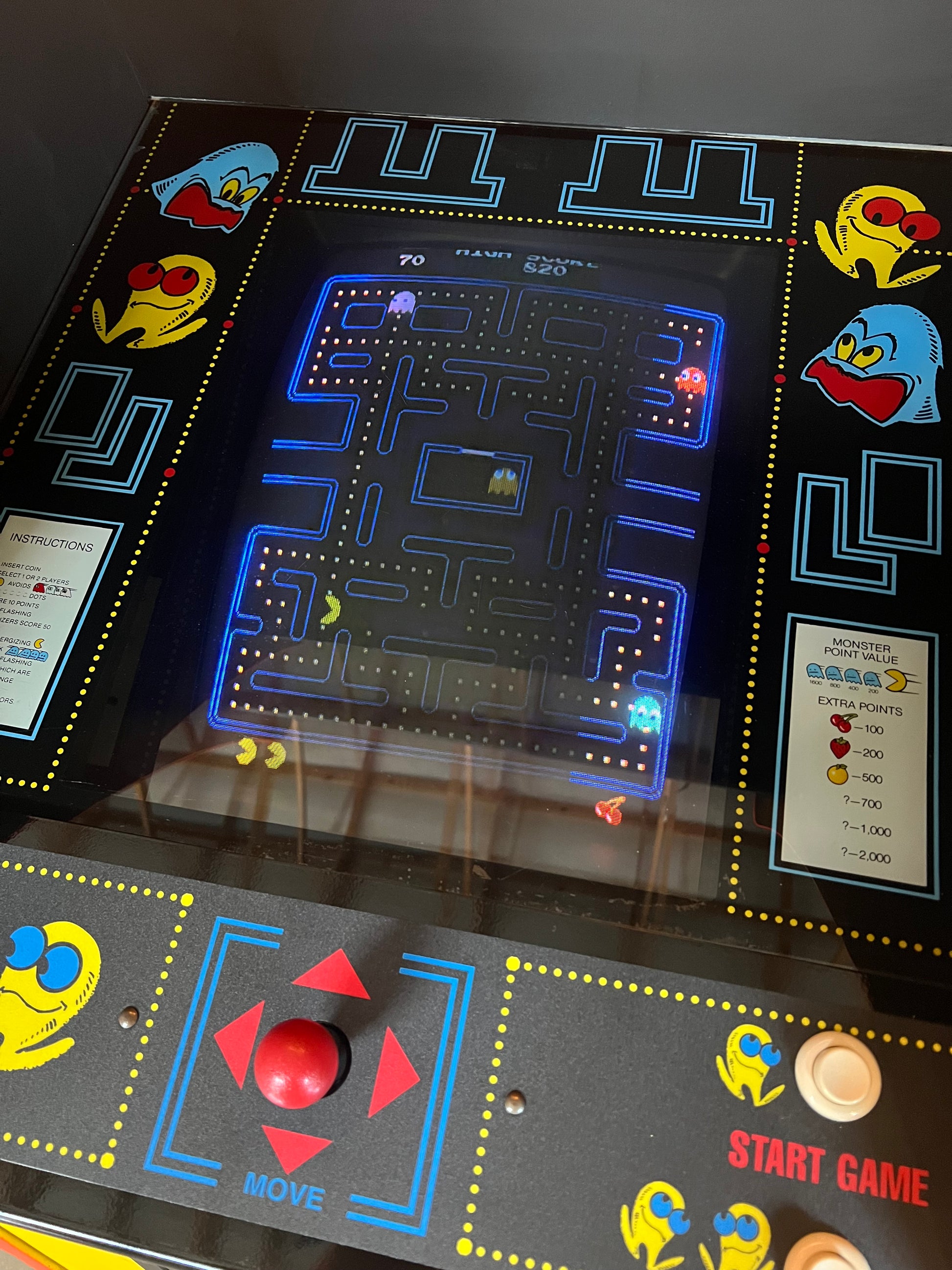 Pac-Man Arcade Game - Nice Looking Original Game - Works 100% Used PACMAN