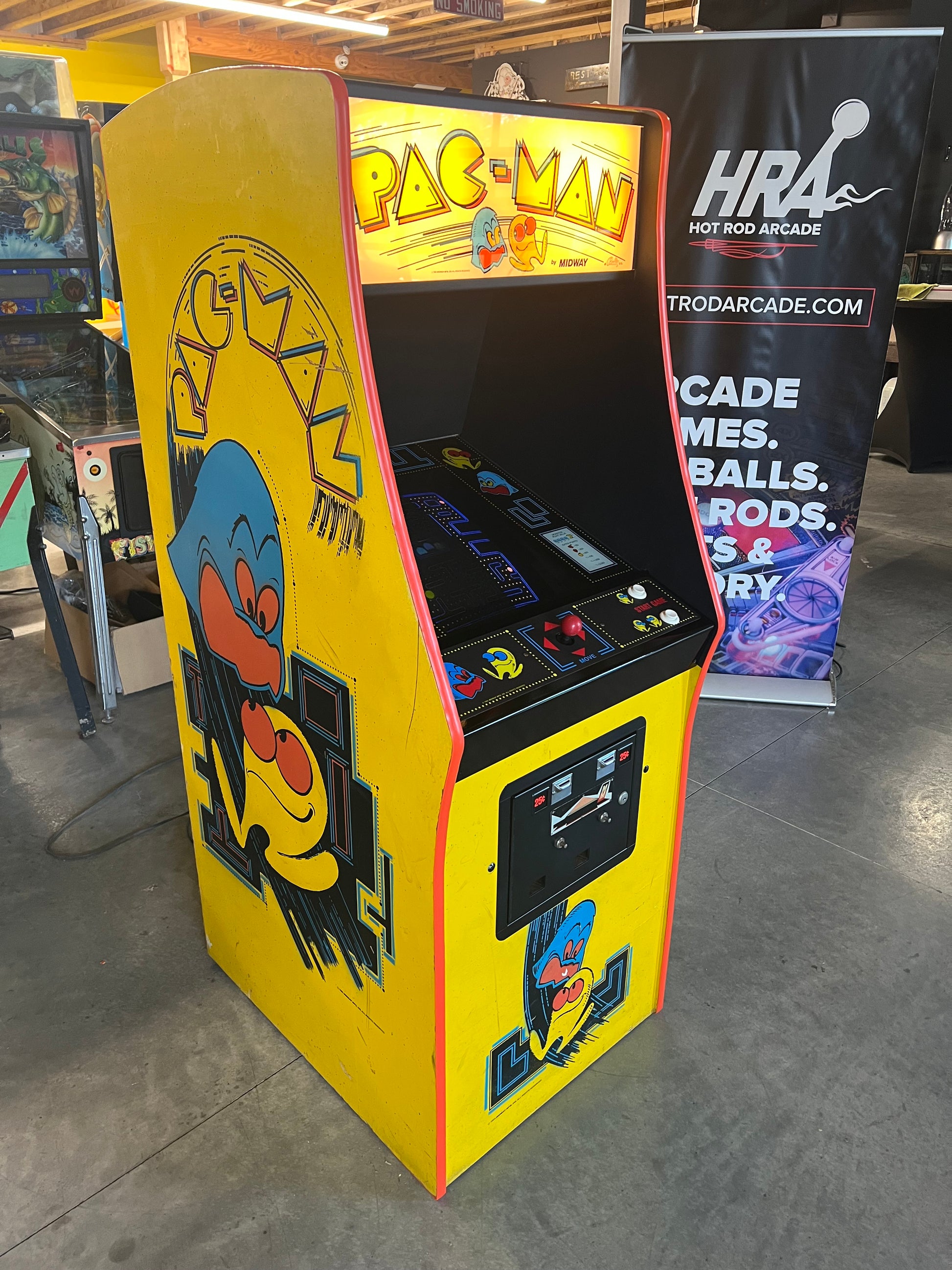 Pac-Man Arcade Game - Nice Looking Original Game - Works 100% Used PACMAN