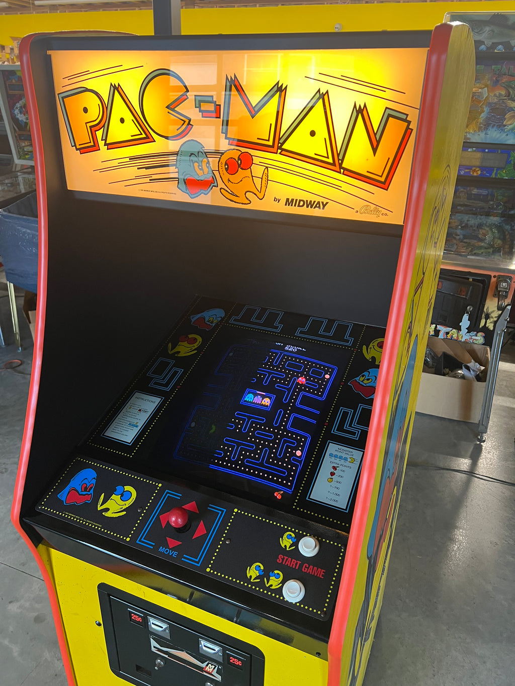 Pac-Man Arcade Game - Nice Looking Original Game - Works 100% Used PACMAN