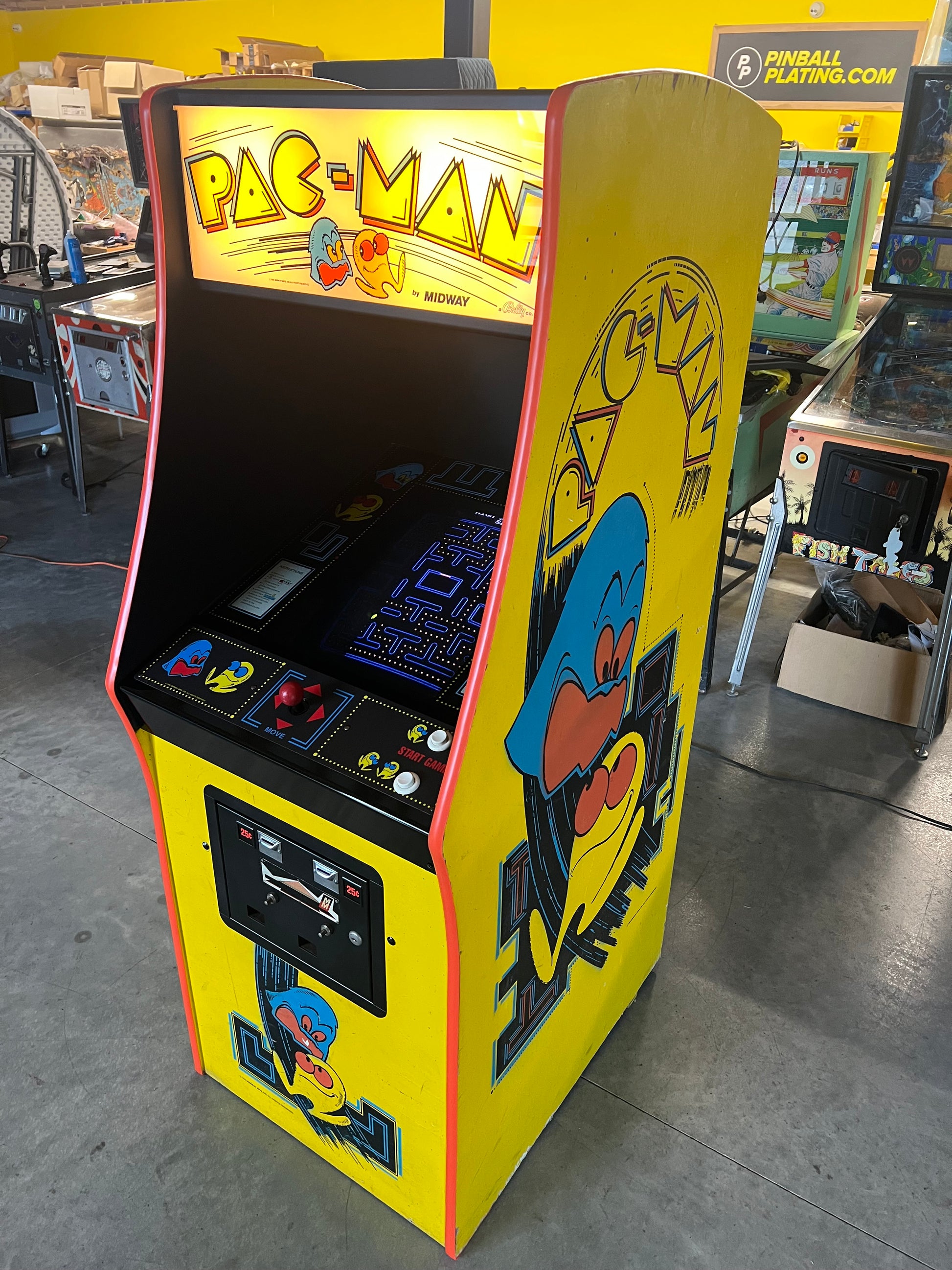 Pac-Man Arcade Game - Nice Looking Original Game - Works 100% Used PACMAN