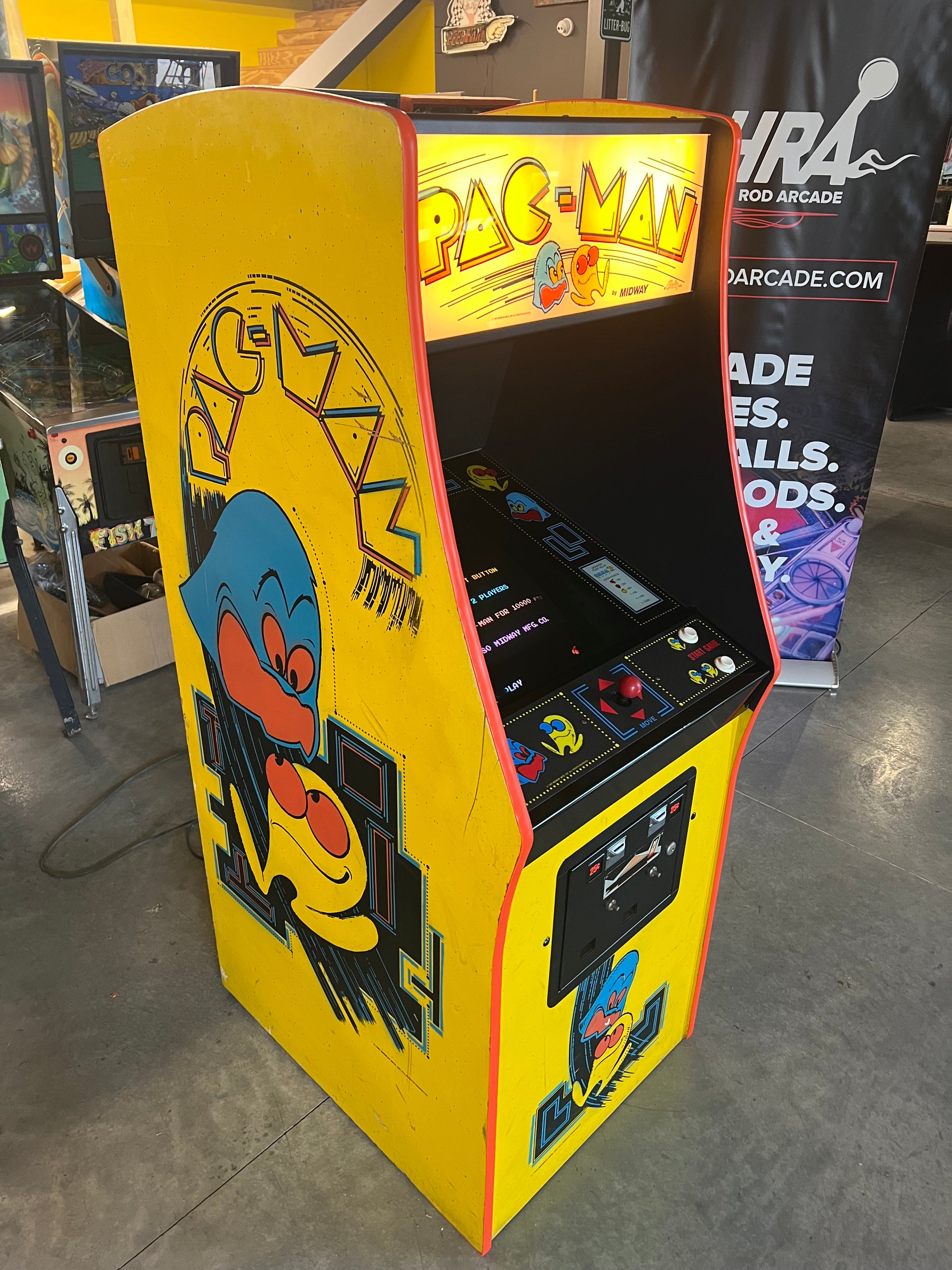 Pac-Man Arcade Game - Nice Looking Original Game - Works 100% Used PACMAN