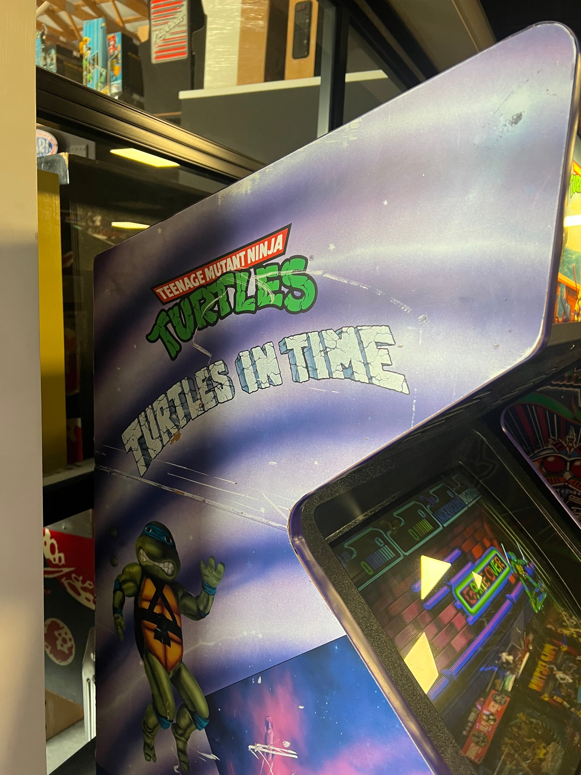 Teenage Mutant Ninja Turtles - TURTLES IN TIME 4 PLAYER Konami Arcade Game! ORIGINAL! Good Looking Arcade Cabinet - TMNT- TNT - Working Great!