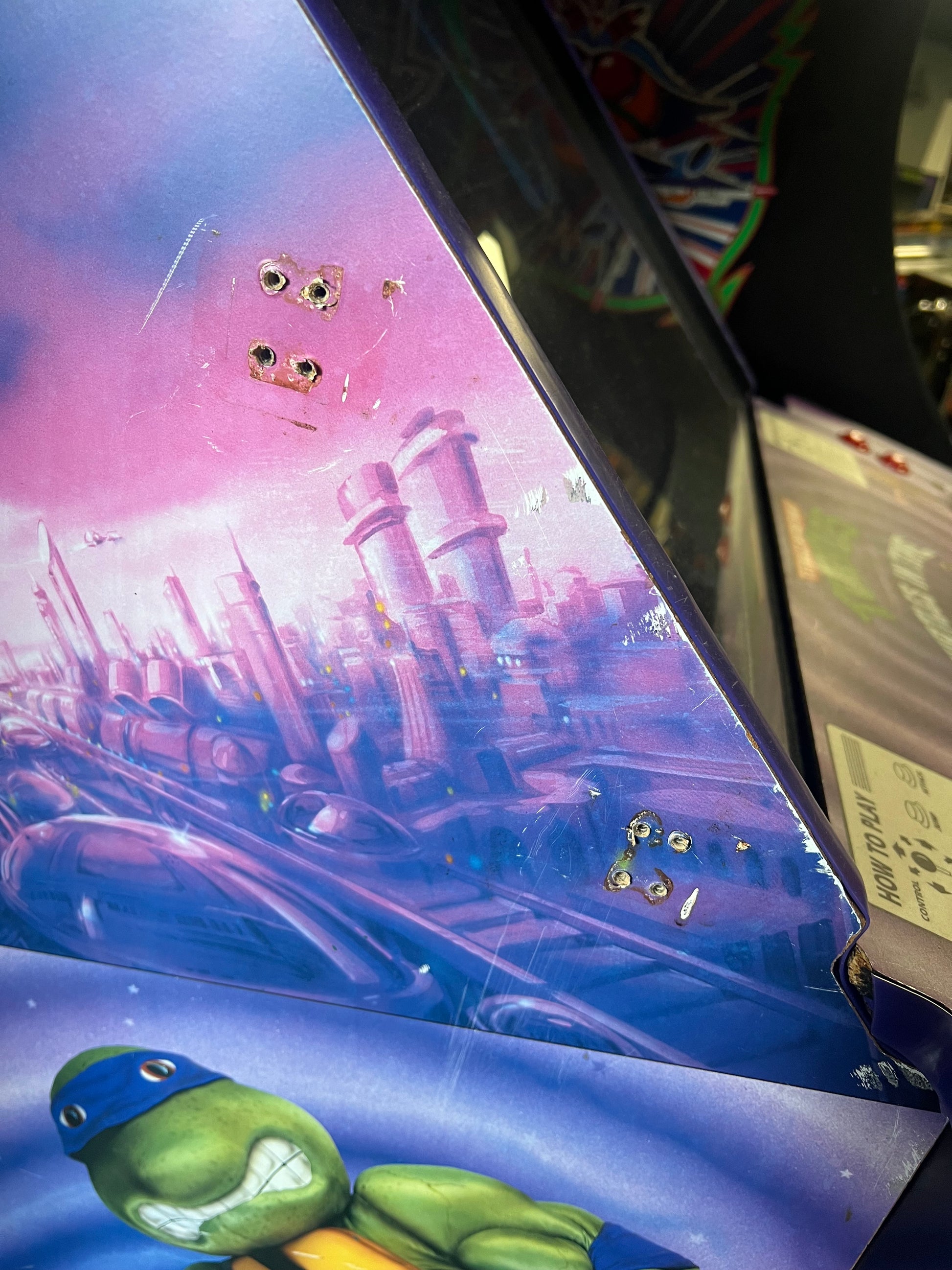 Teenage Mutant Ninja Turtles - TURTLES IN TIME 4 PLAYER Konami Arcade Game! ORIGINAL! Good Looking Arcade Cabinet - TMNT- TNT - Working Great!