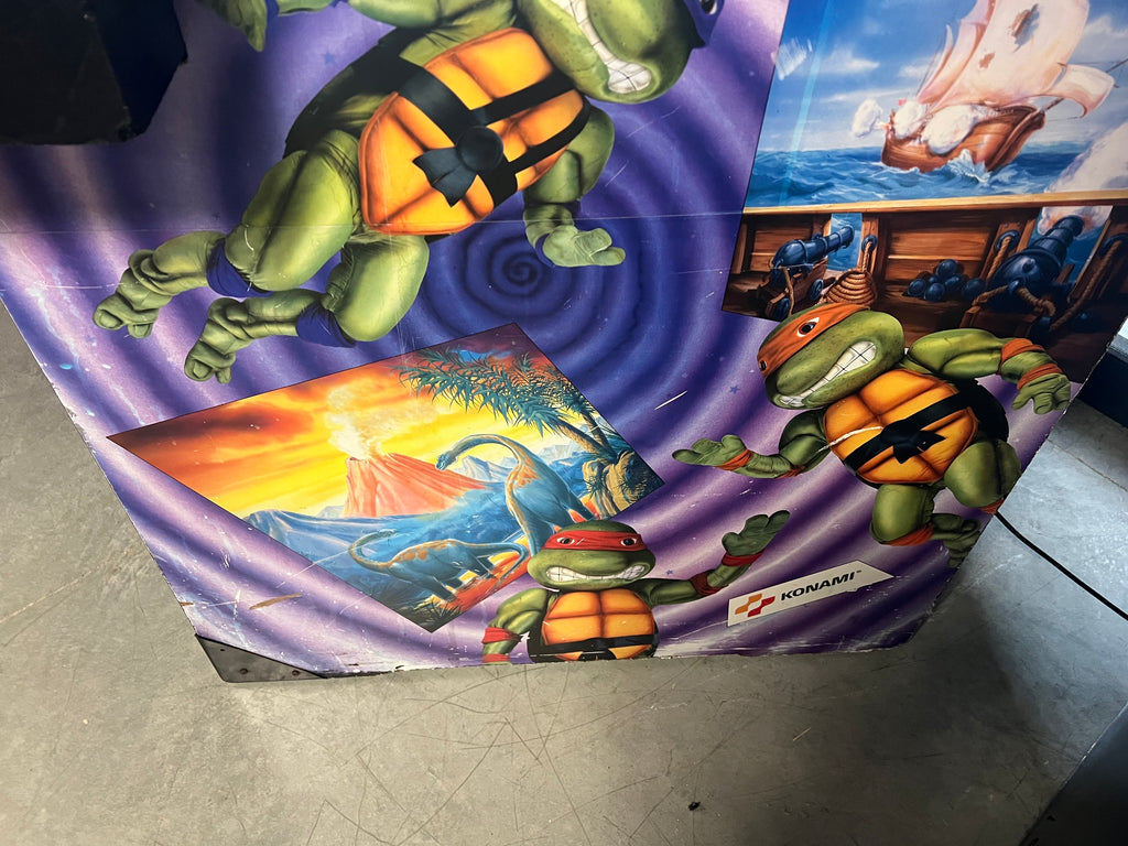 Teenage Mutant Ninja Turtles - TURTLES IN TIME 4 PLAYER Konami Arcade Game! ORIGINAL! Good Looking Arcade Cabinet - TMNT- TNT - Working Great!