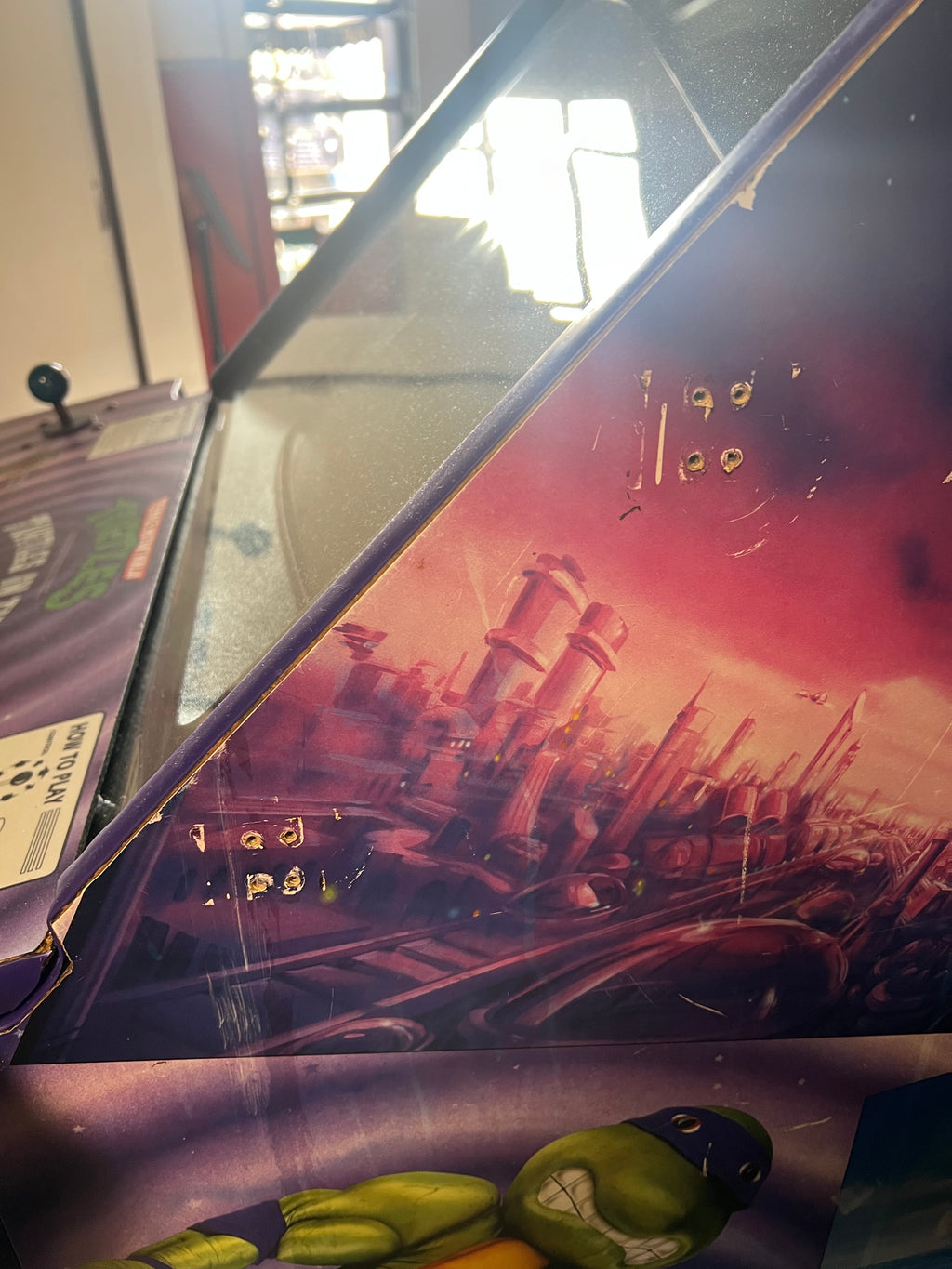 Teenage Mutant Ninja Turtles - TURTLES IN TIME 4 PLAYER Konami Arcade Game! ORIGINAL! Good Looking Arcade Cabinet - TMNT- TNT - Working Great!